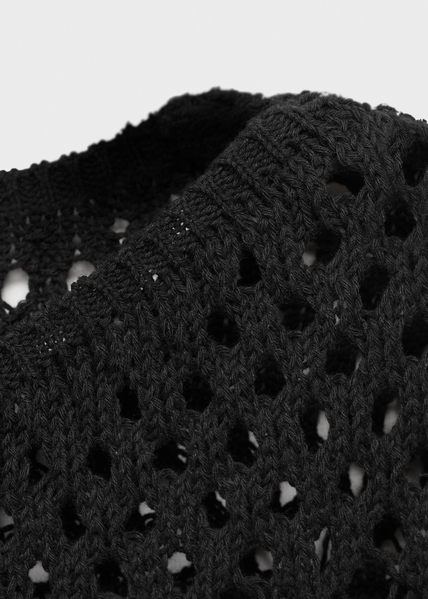 Fringed detail openwork sweater - Details of the article 8