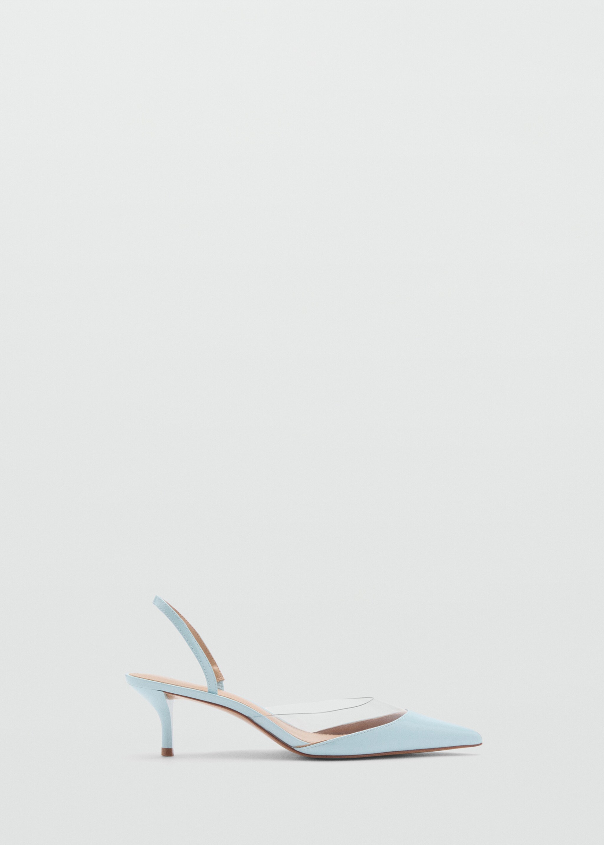 Heeled shoes with vinyl panel - Article without model