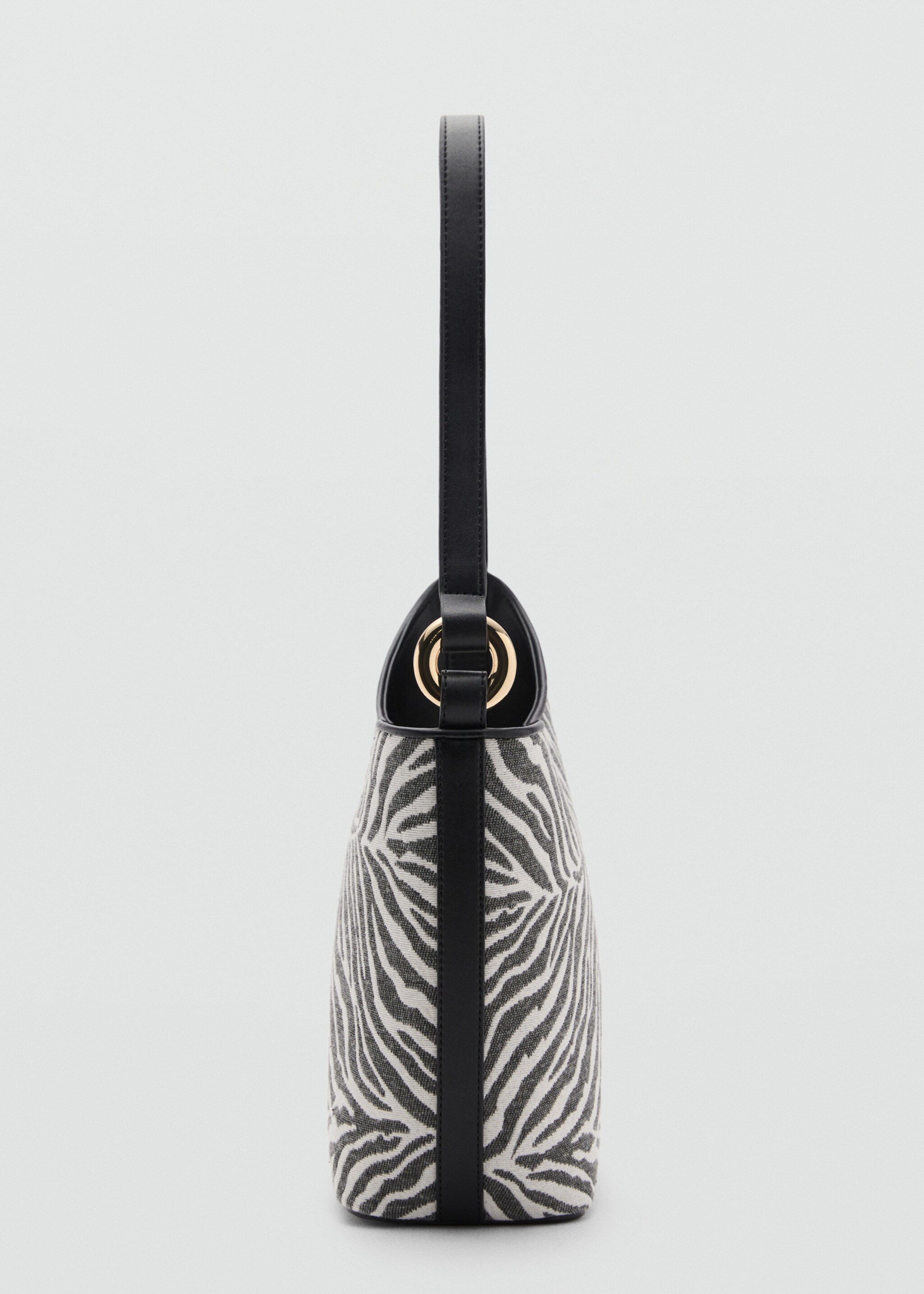 Large zebra-print bucket bag - Details of the article 1
