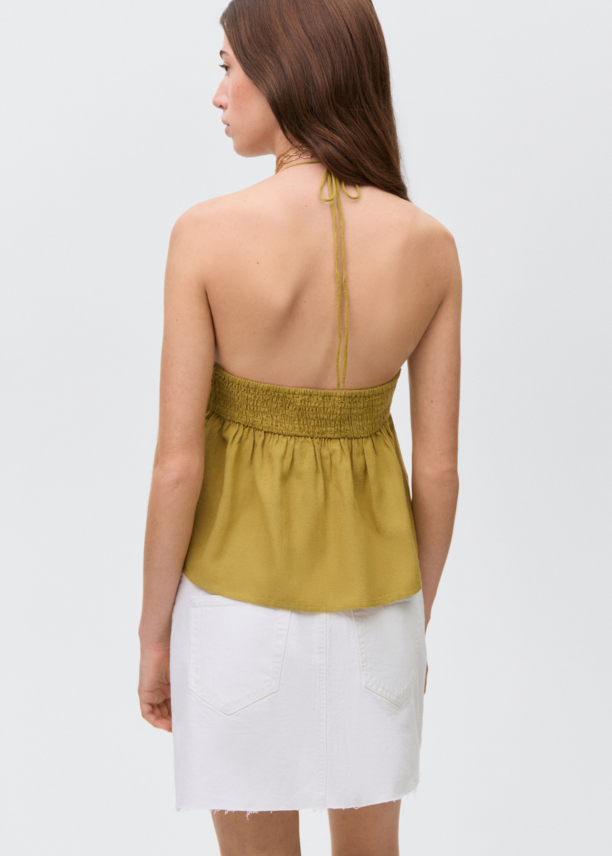 Slit knit top - Reverse of the article
