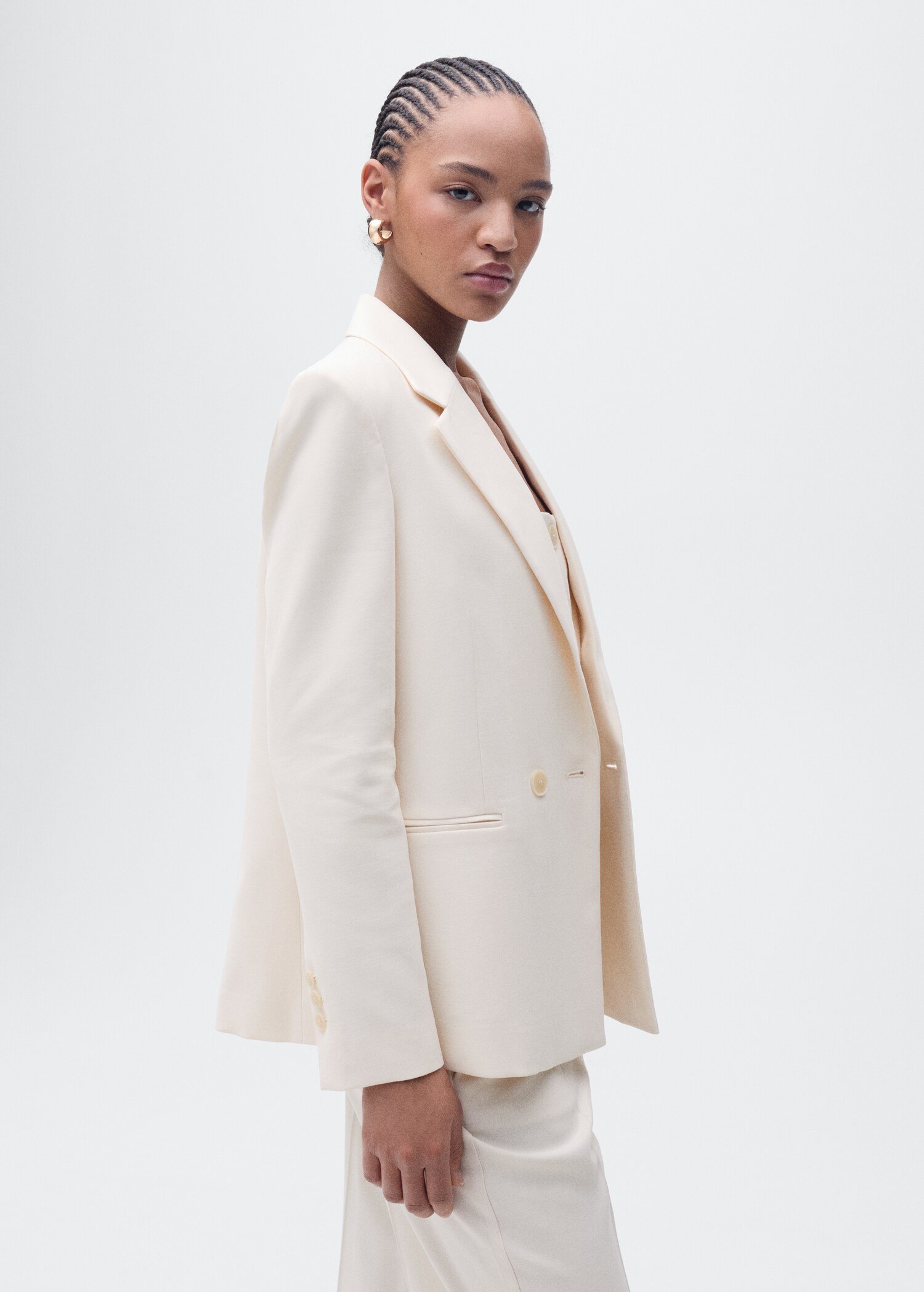 Blazer costume droit - Plan moyen