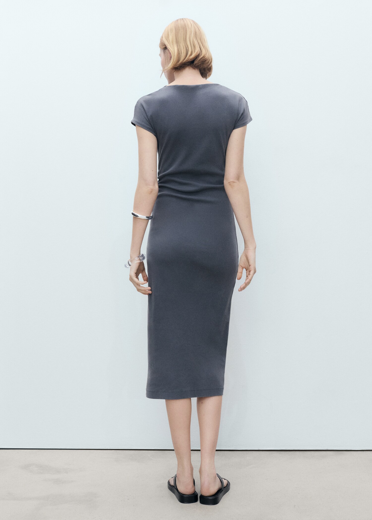 Midi-dress with draped detail - Reverse of the article