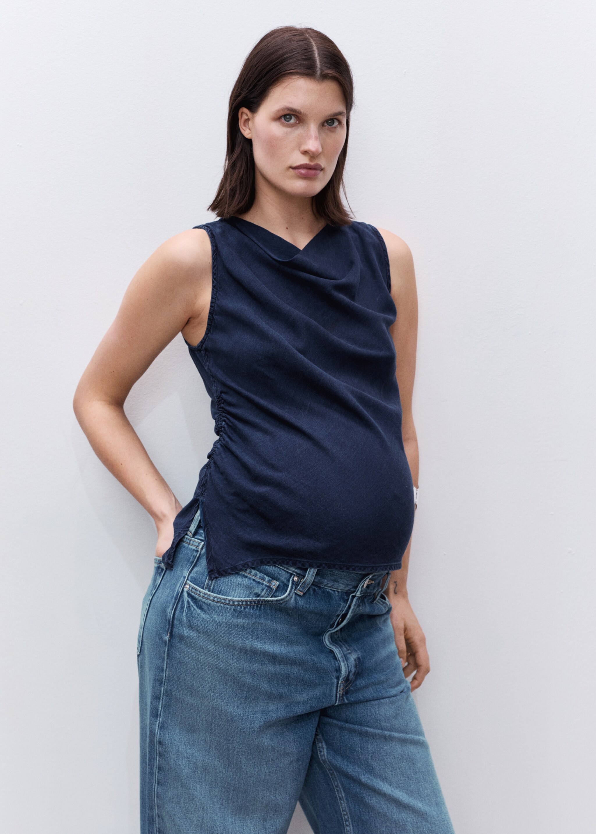 Lyocell maternity top - Medium plane