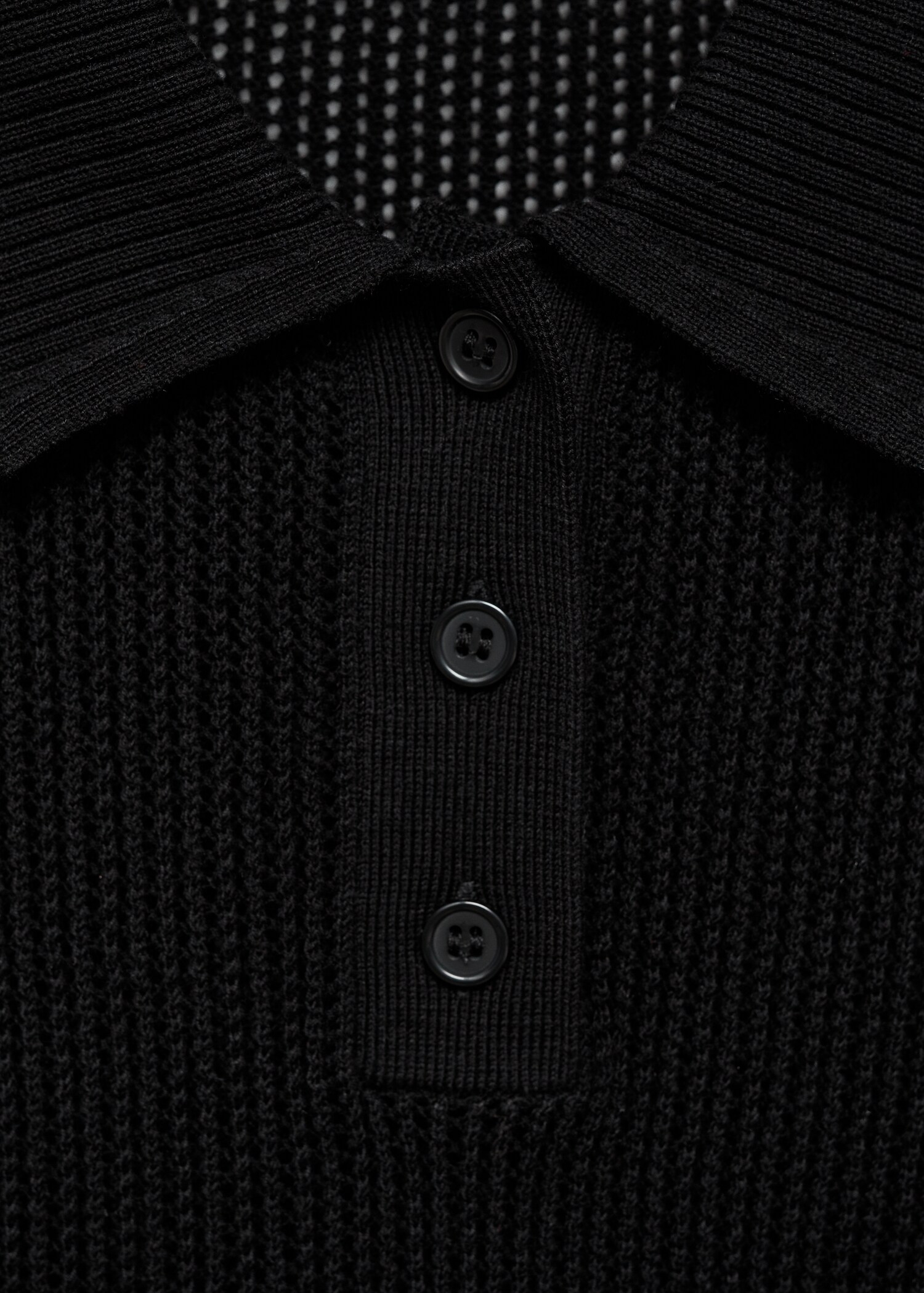 Jersey punto calado cuello polo - Detalle del artículo 8