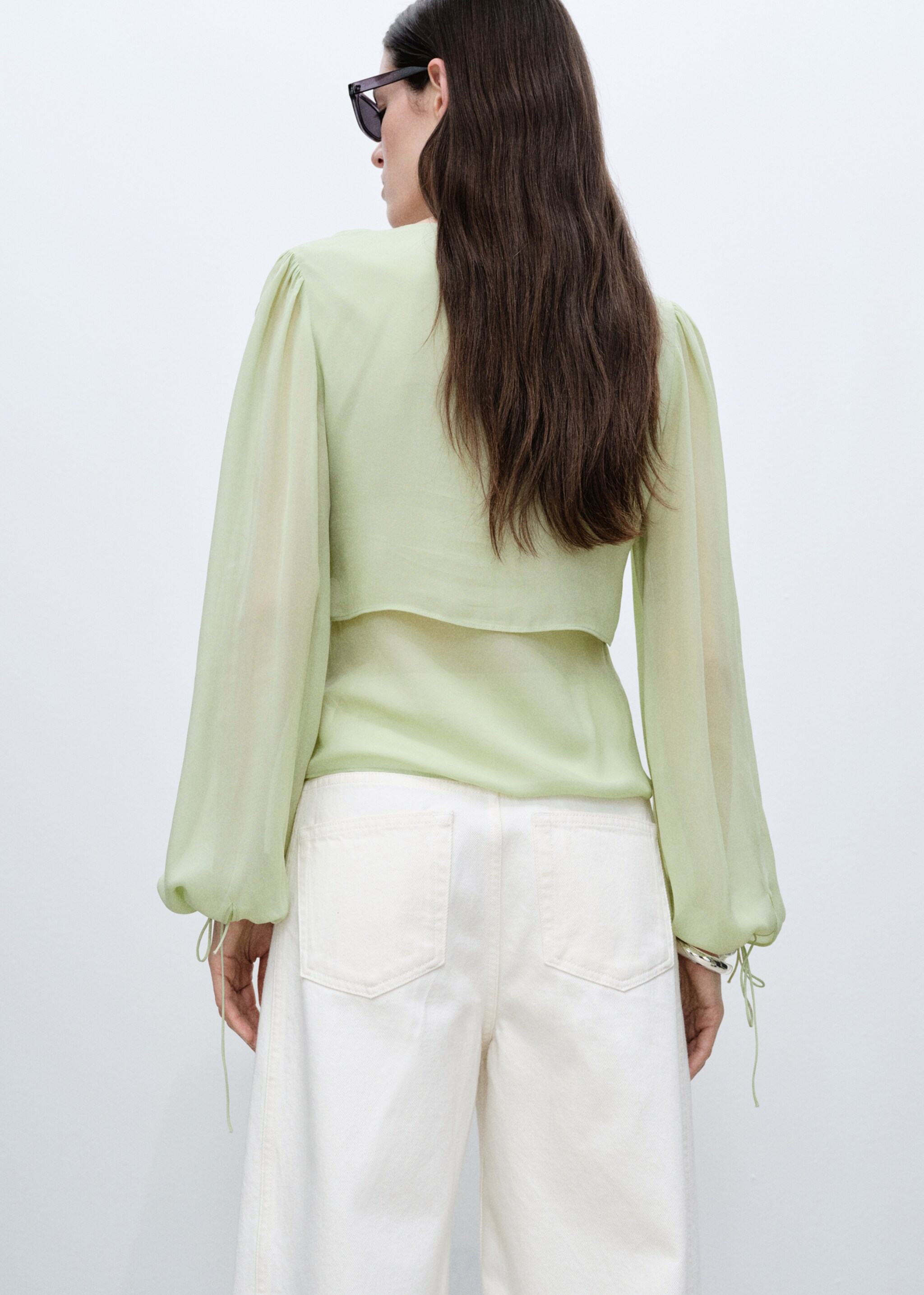 Combined blouse with bow detail - Reverse of the article