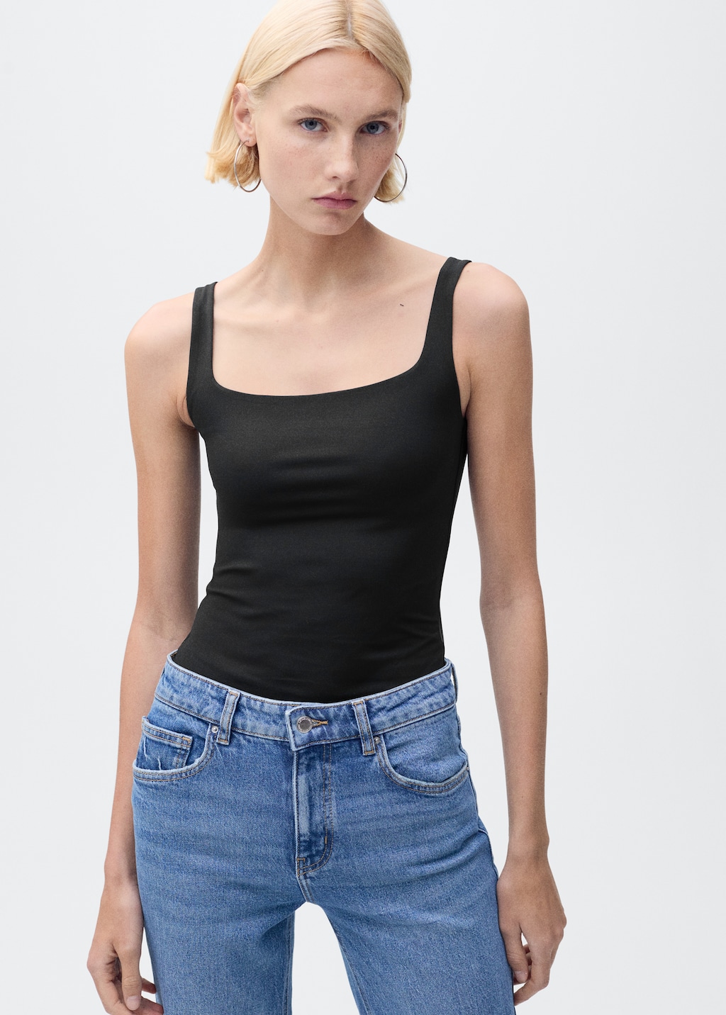 Sleeveless fitted bodysuit