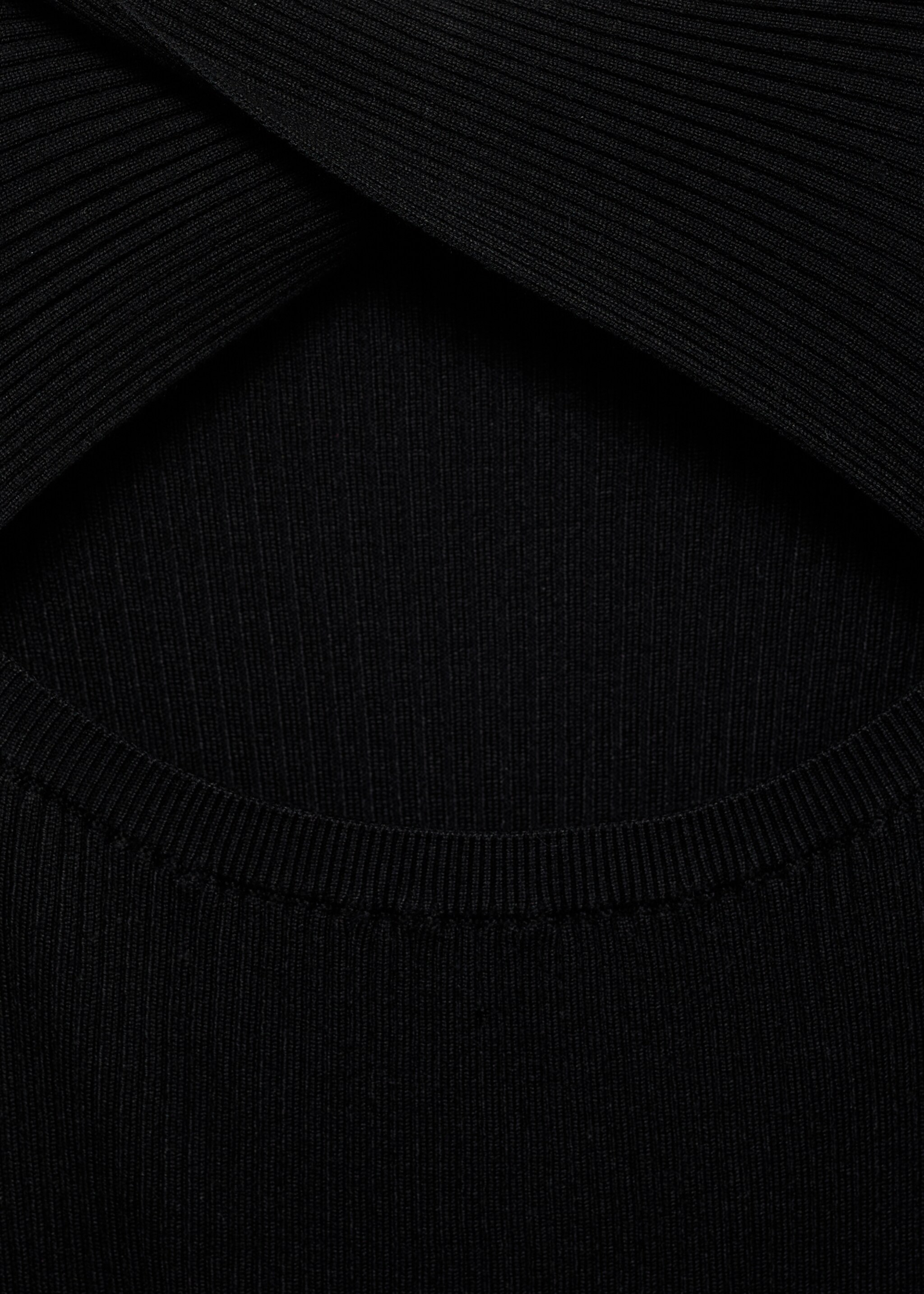 Vestido midi canalé escote abertura - Detalle del artículo 8
