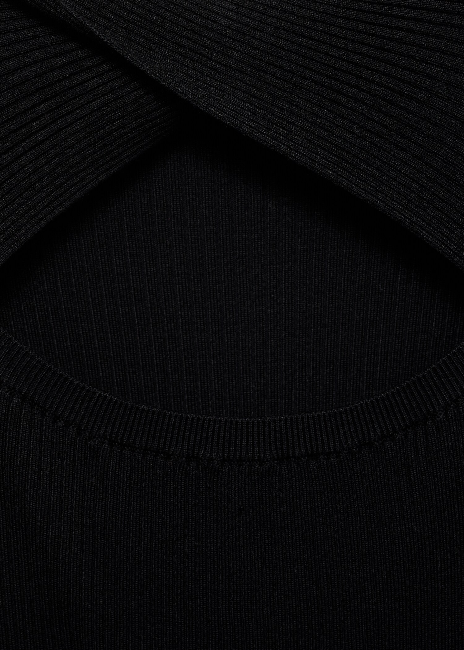 Vestido midi canalé escote abertura - Detalle del artículo 8