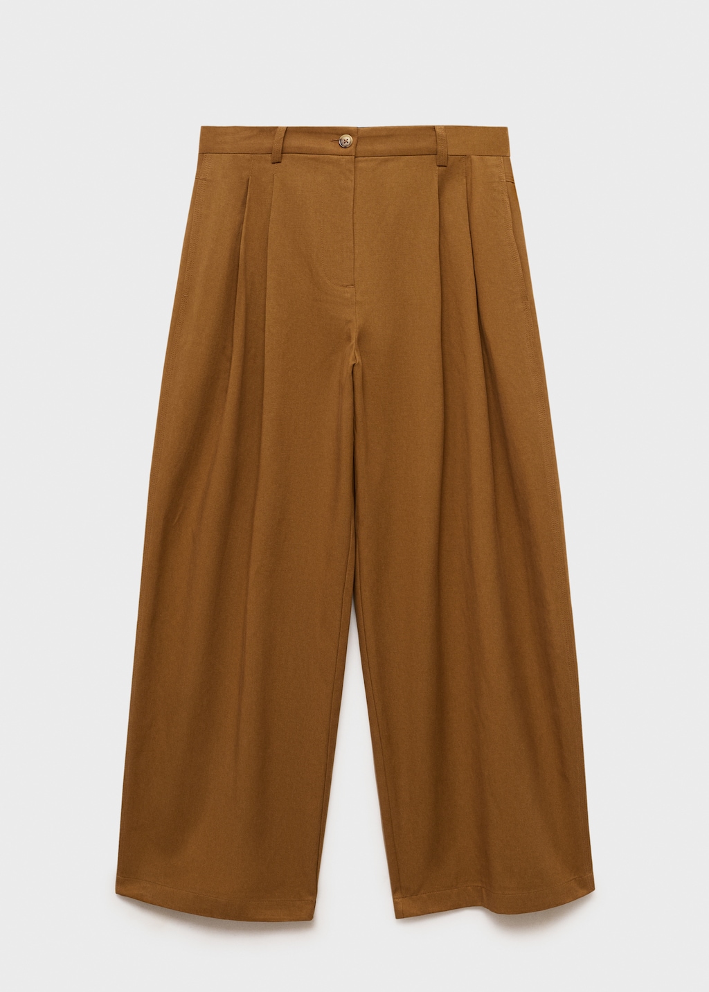Mango Wide-leg pants in cotton and lyocell blend