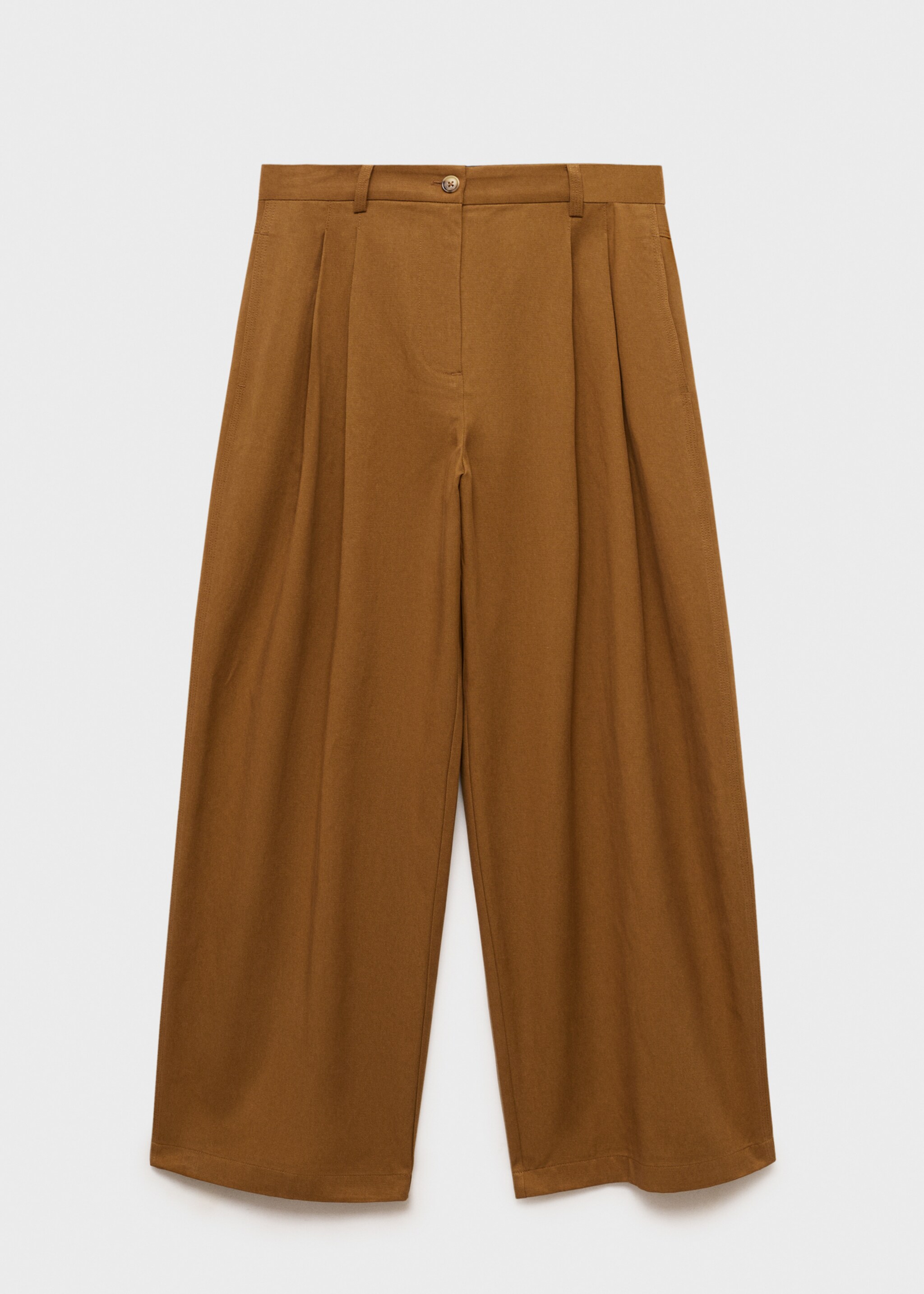 Wide-leg trousers in cotton and lyocell blend - Article without model