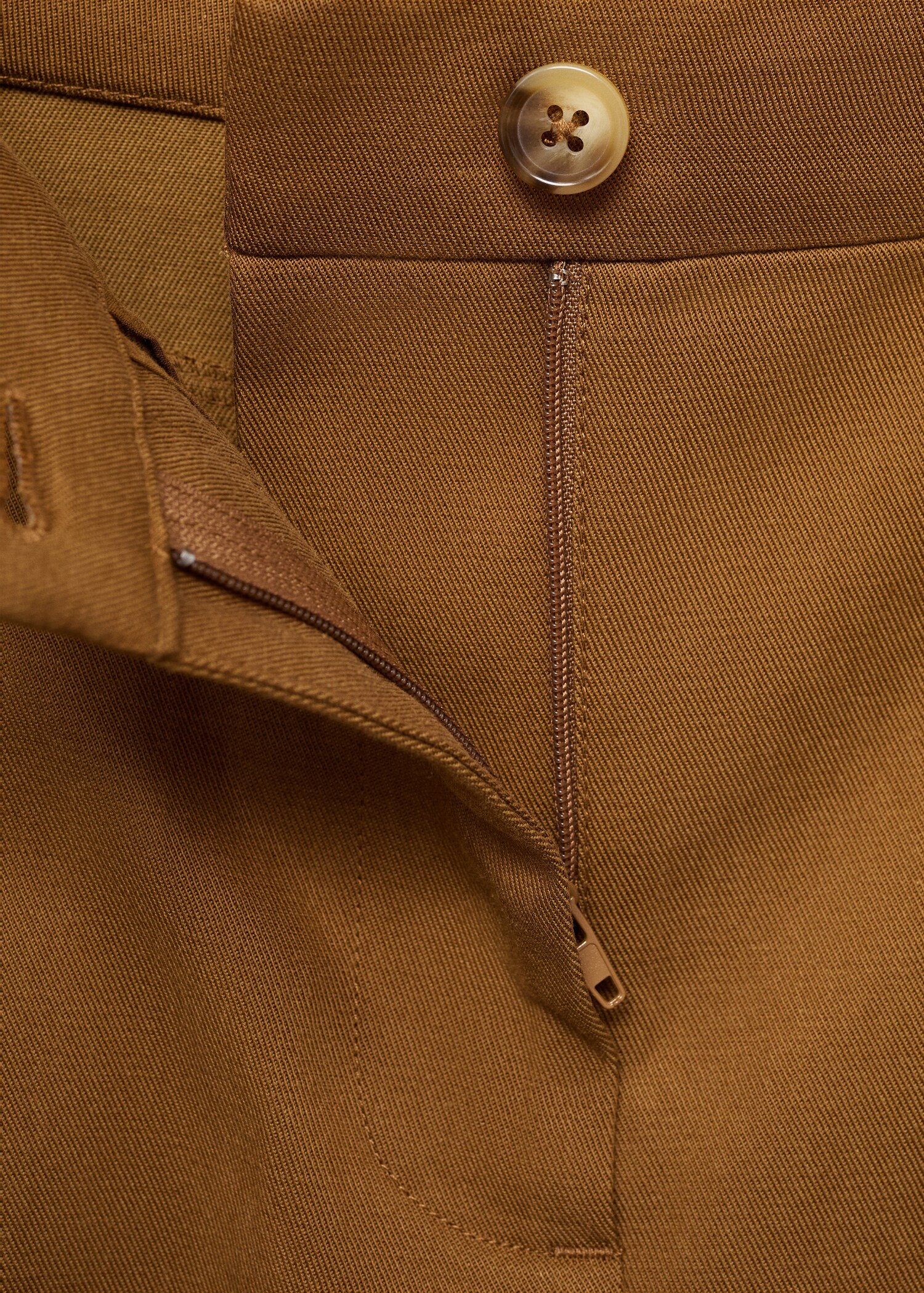Wide-leg trousers in cotton and lyocell blend - Details of the article 0