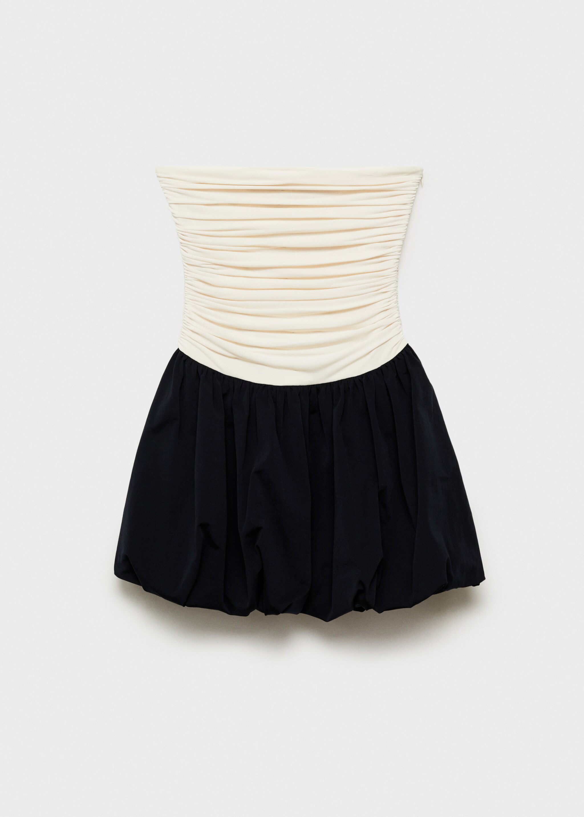 Draped-body balloon skirt dress - Article without model