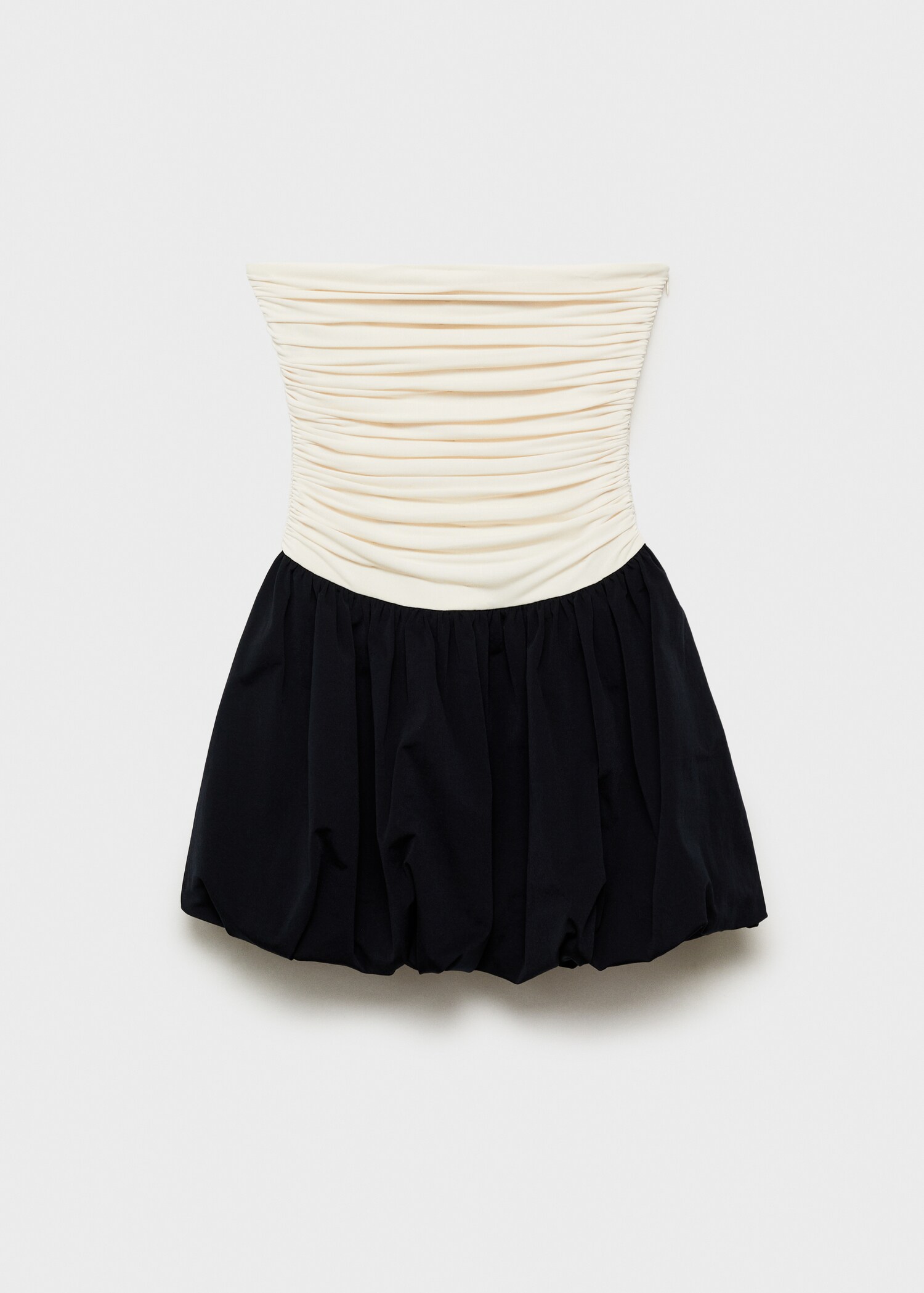 Draped-body balloon skirt dress - Article without model