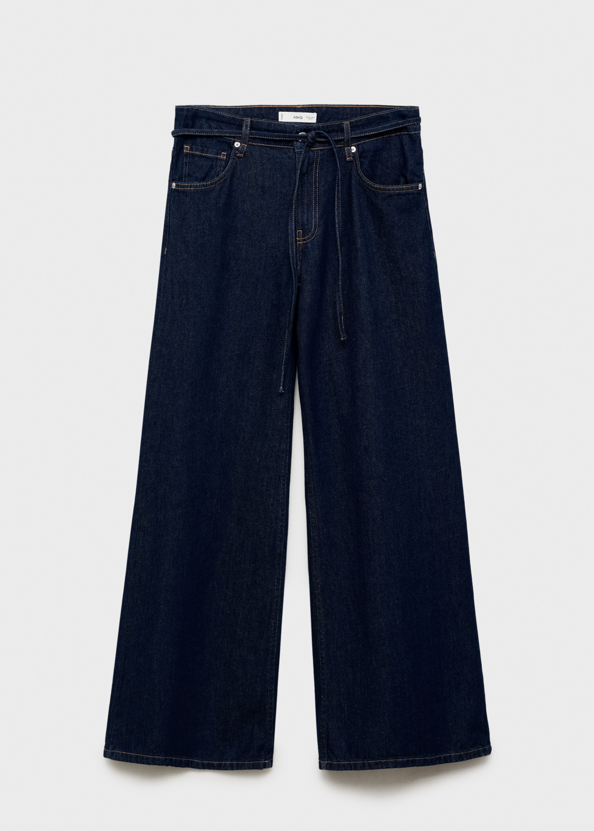 Low-rise wide-leg jeans with belt - Article without model