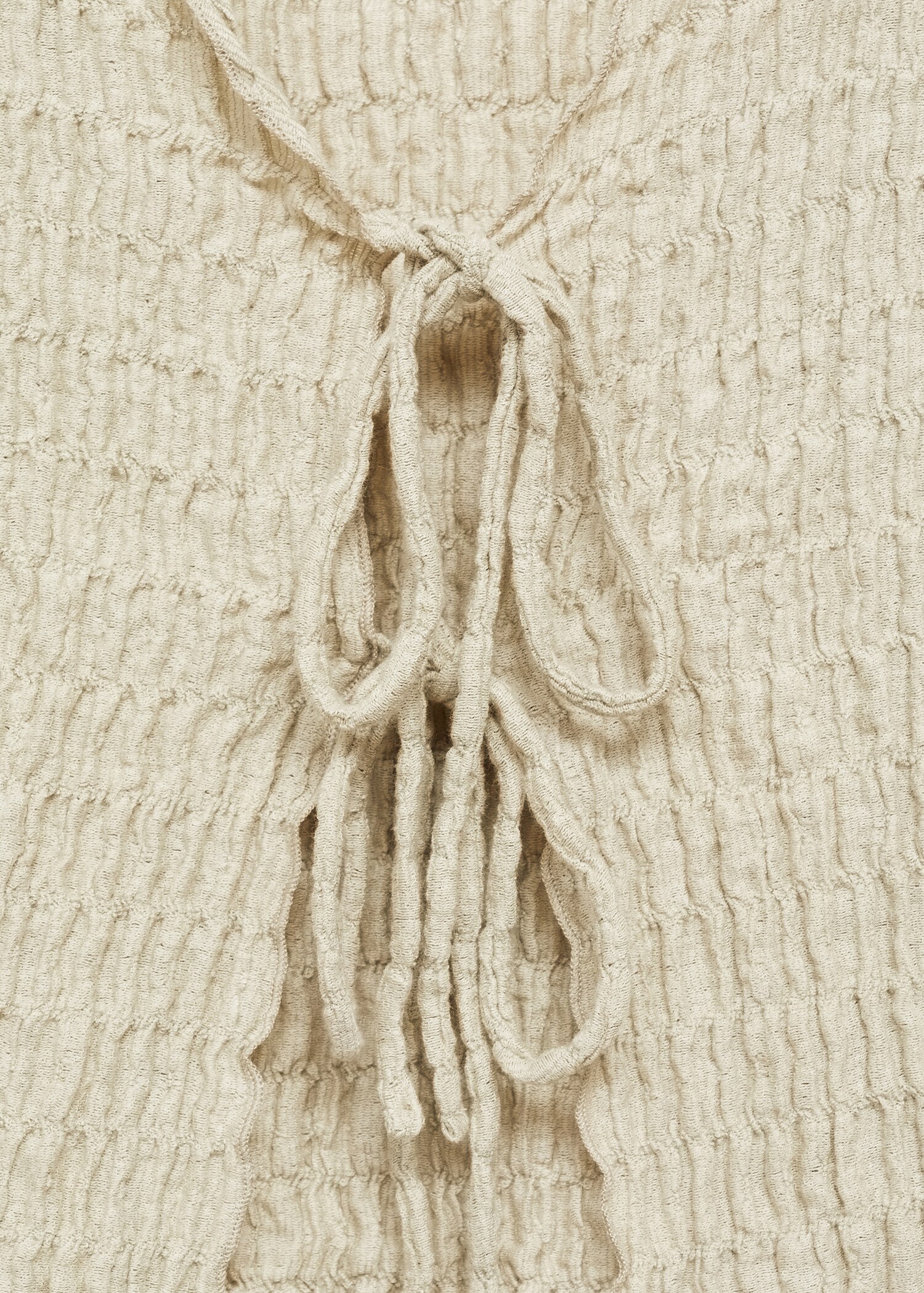 Cardigan coton texture nœuds - Détail de l'article 0