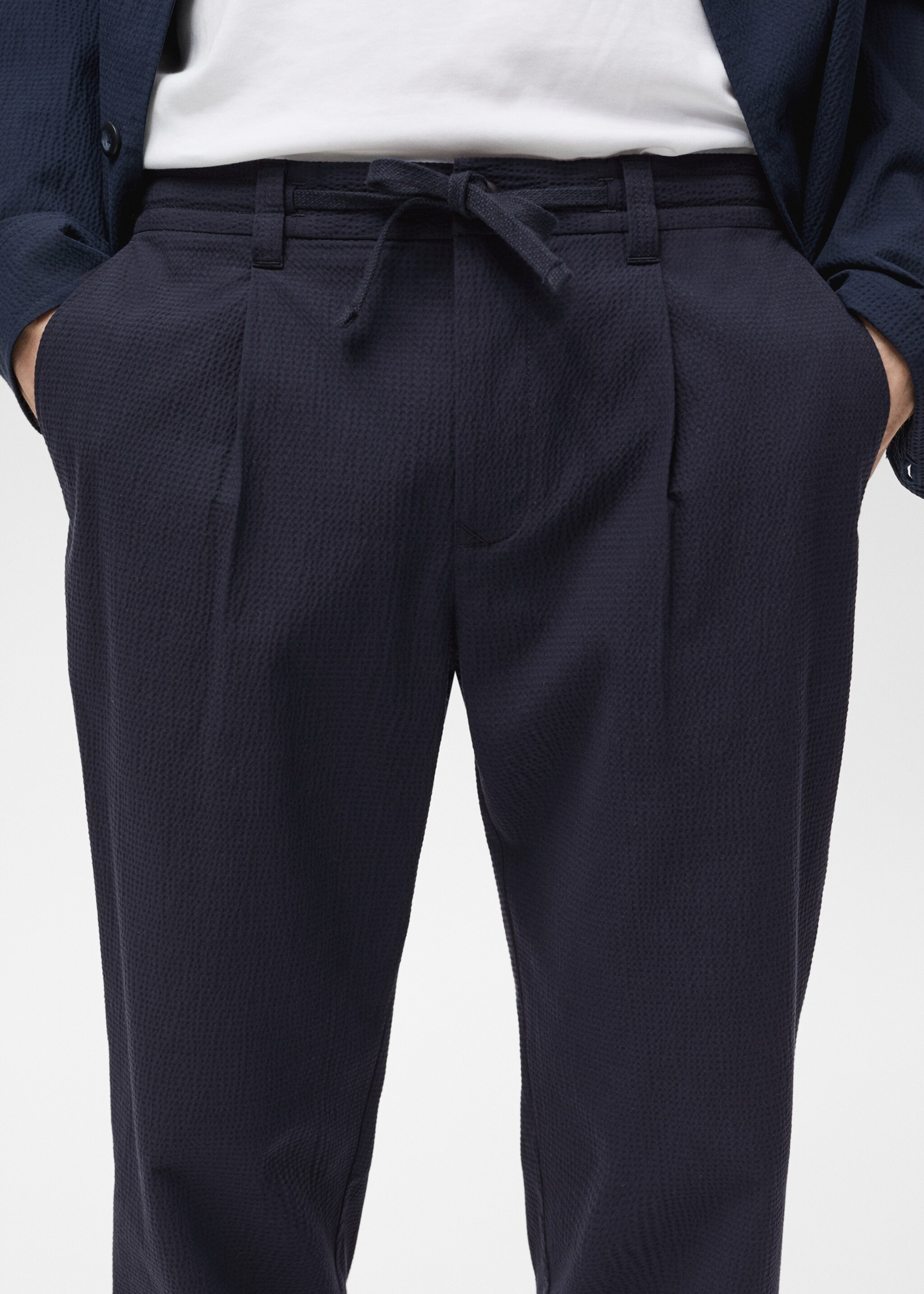 Seersucker cotton trousers - Details of the article 6