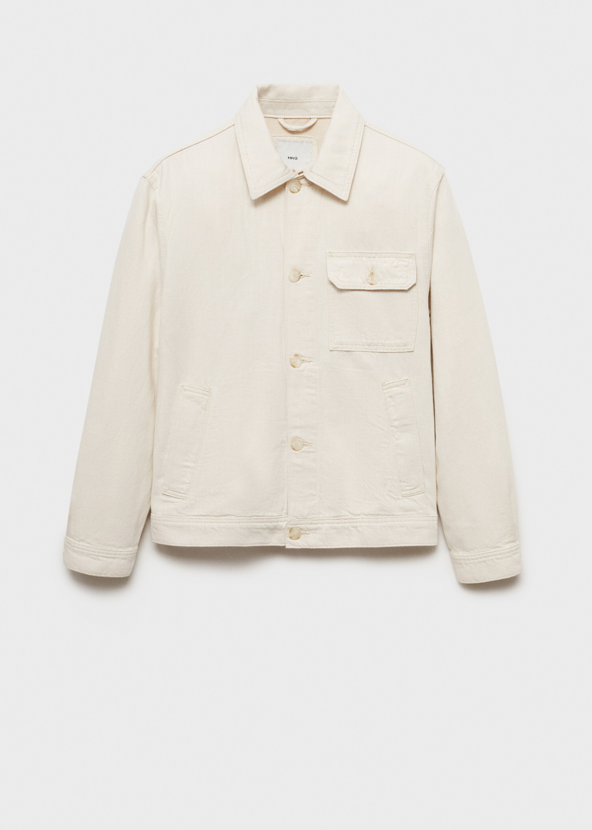 Linen-blend jacket with pockets - Article without model