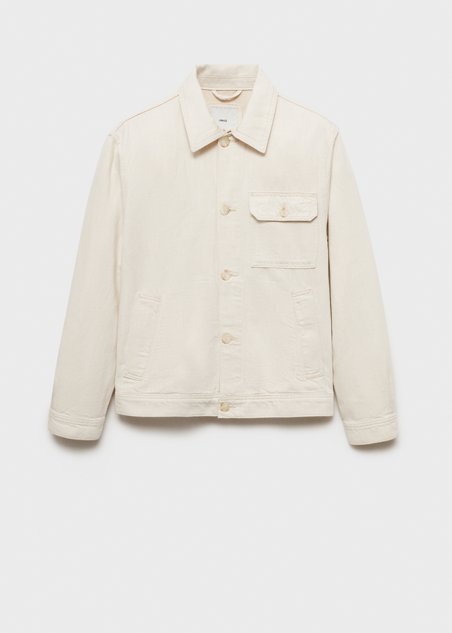 Linen-blend jacket with pockets - Article without model
