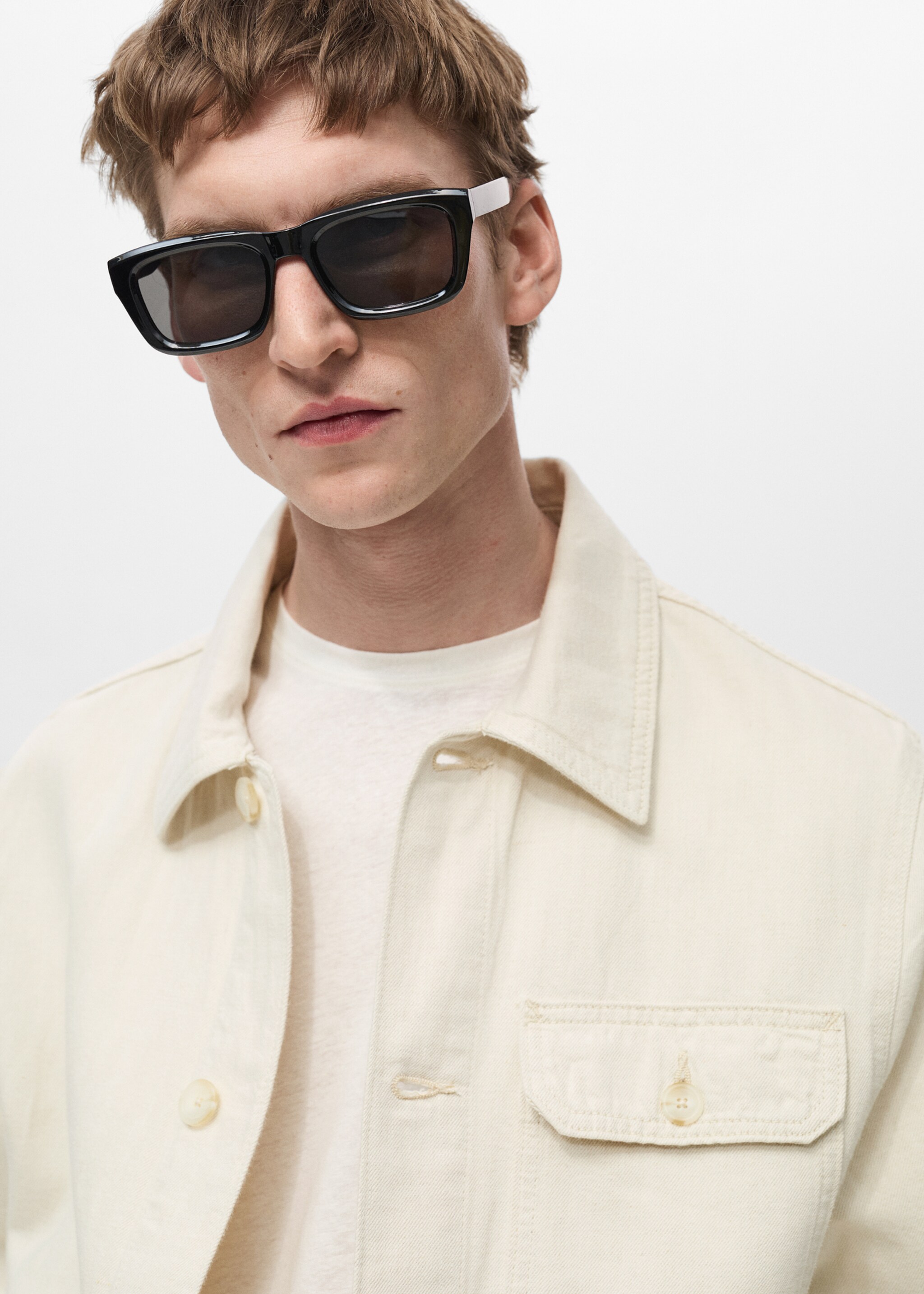 Linen-blend jacket with pockets - Details of the article 2