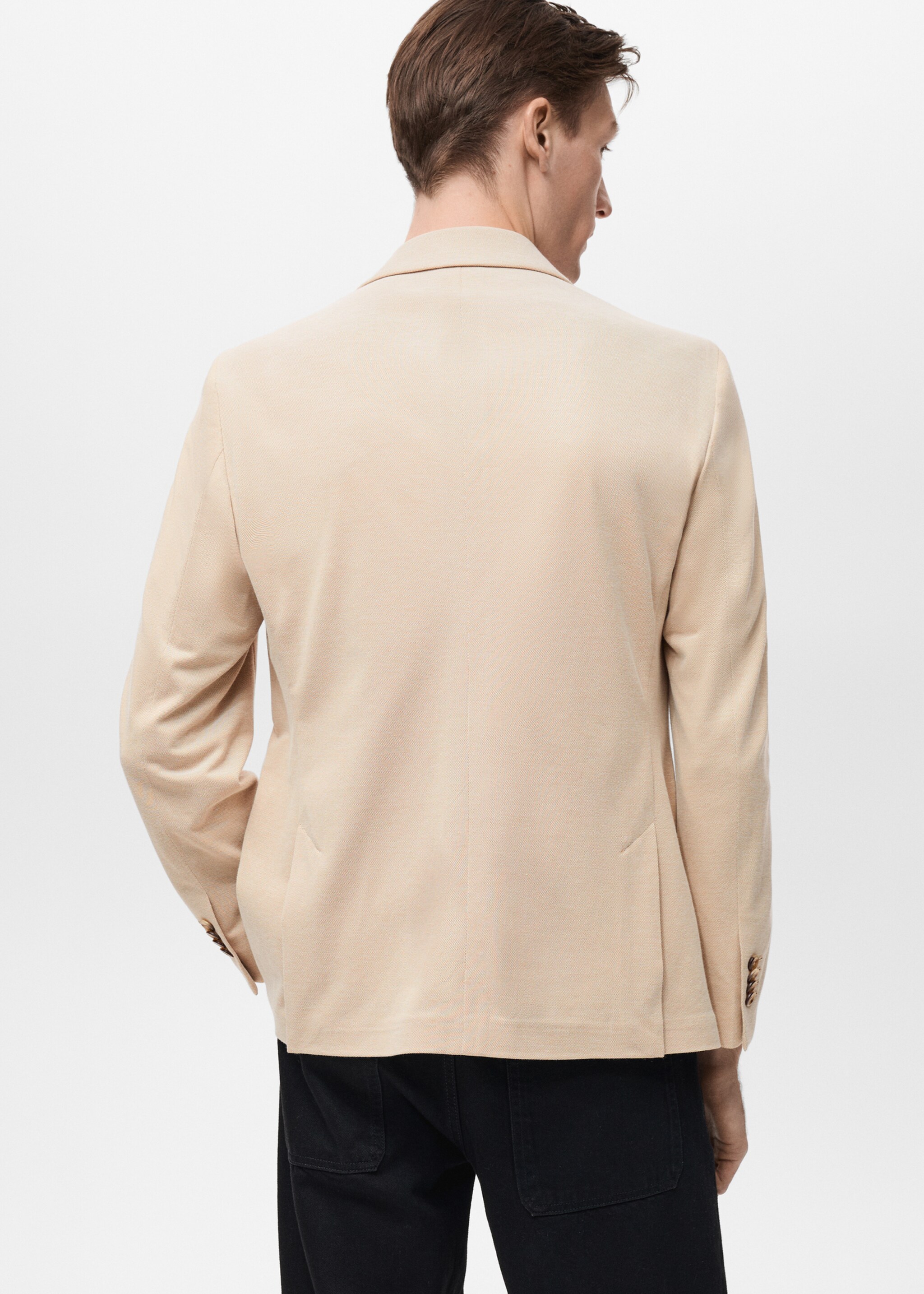 Slim fit cotton blazer - Reverse of the article