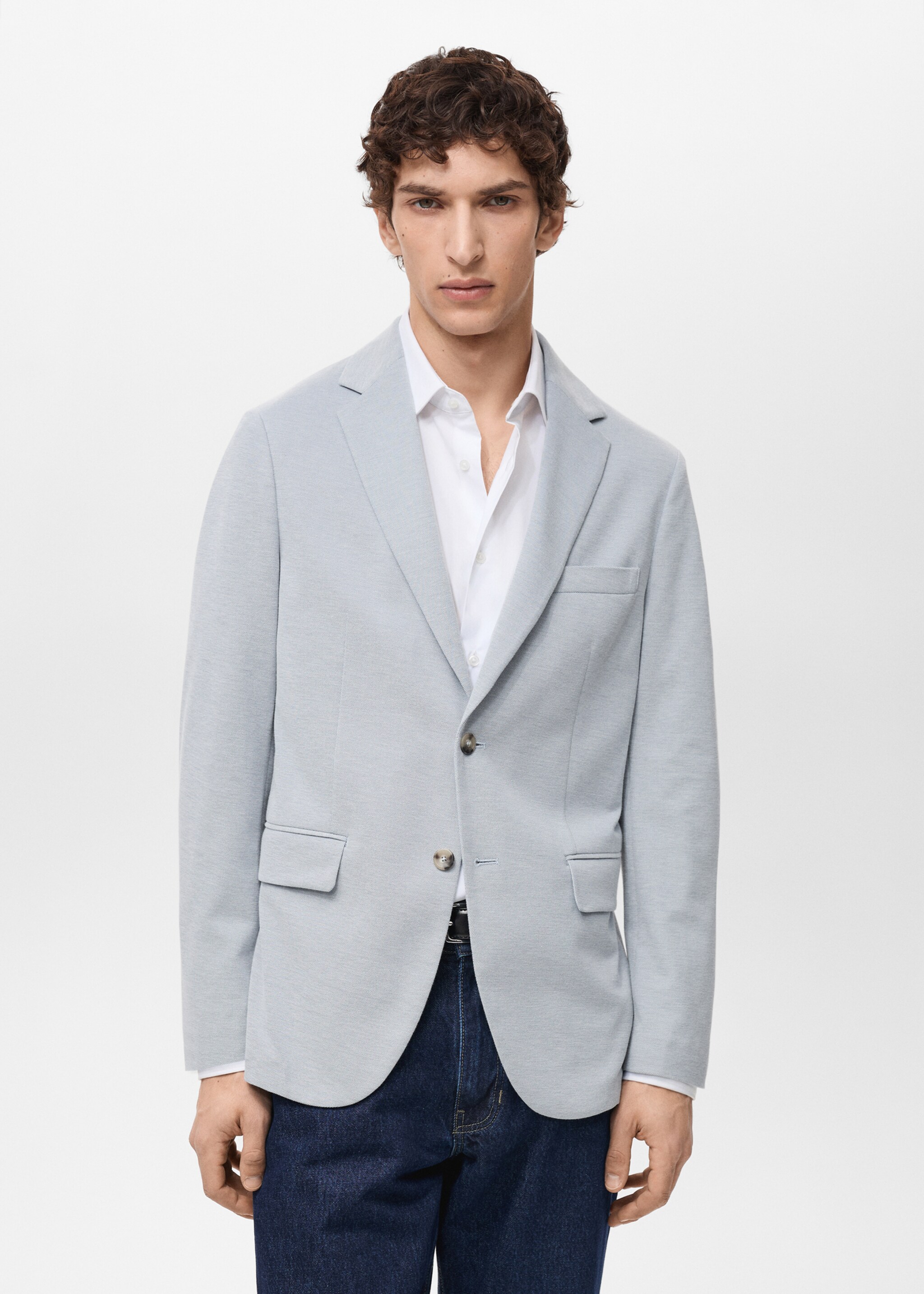 Veste Verner slim-fit en coton - Plan moyen