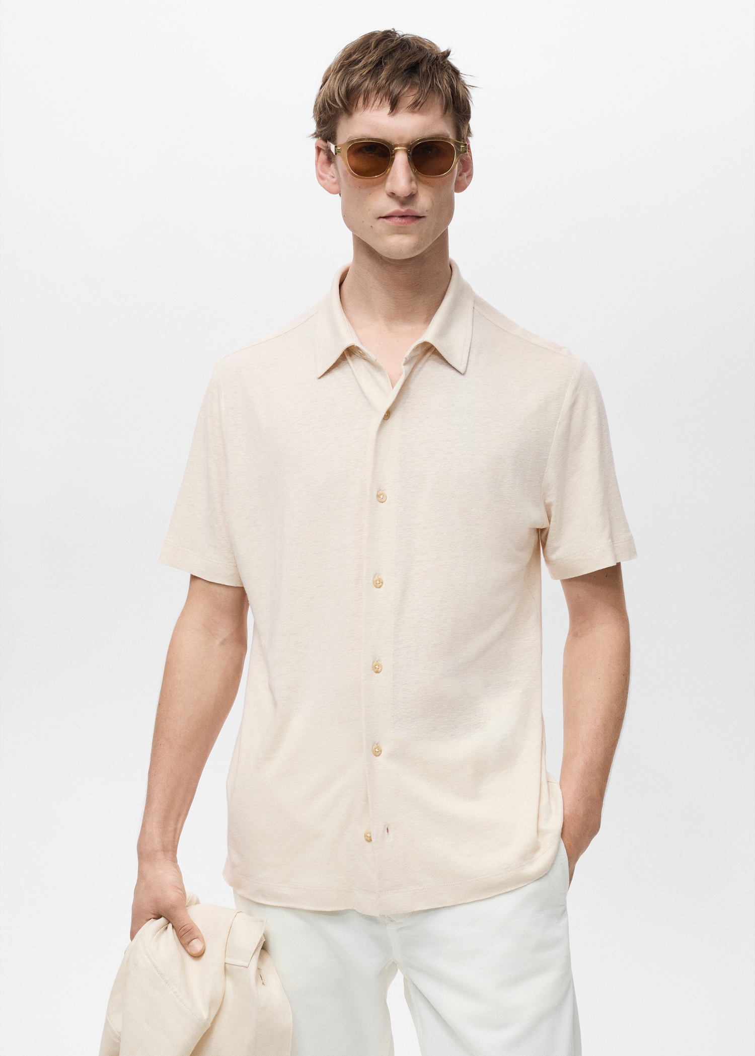 Regular-fit linen shirt - Main Image
