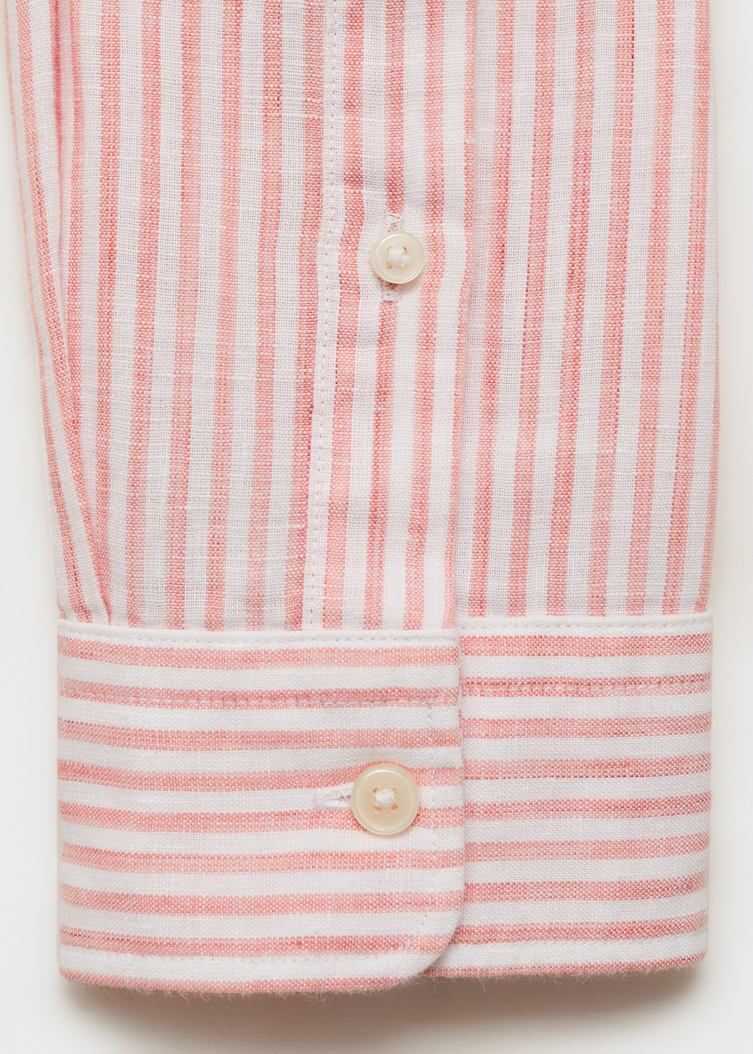 Camisa lino rayas regular fit - Detalle del artículo 0
