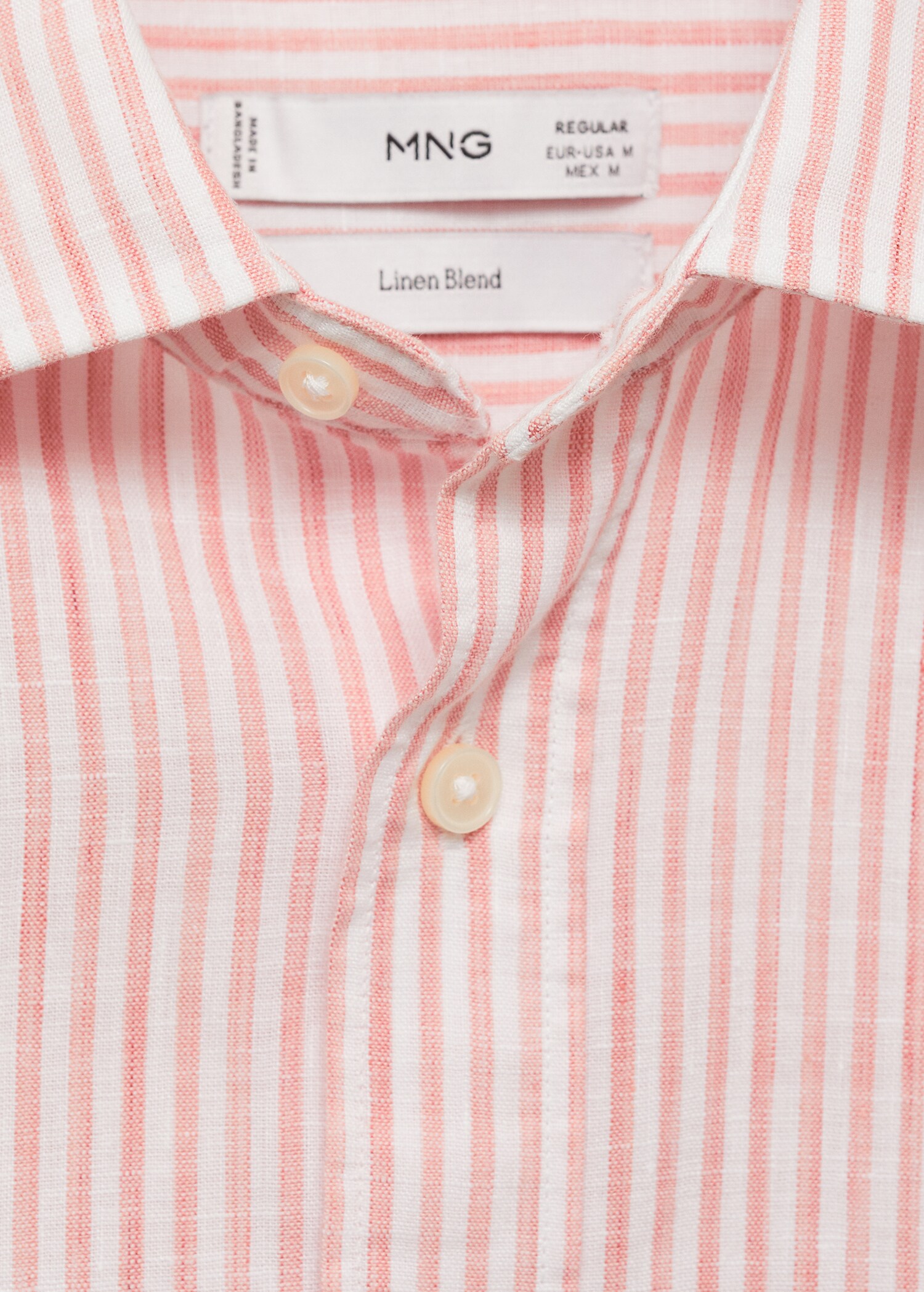 Camisa lino rayas regular fit - Detalle del artículo 8