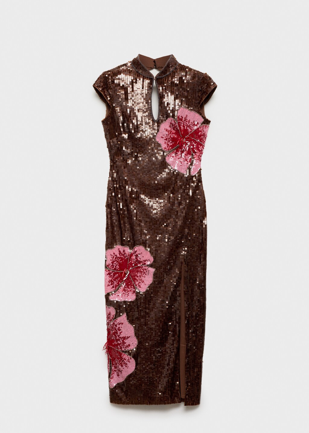 Dress with sequinned flower design - image 4