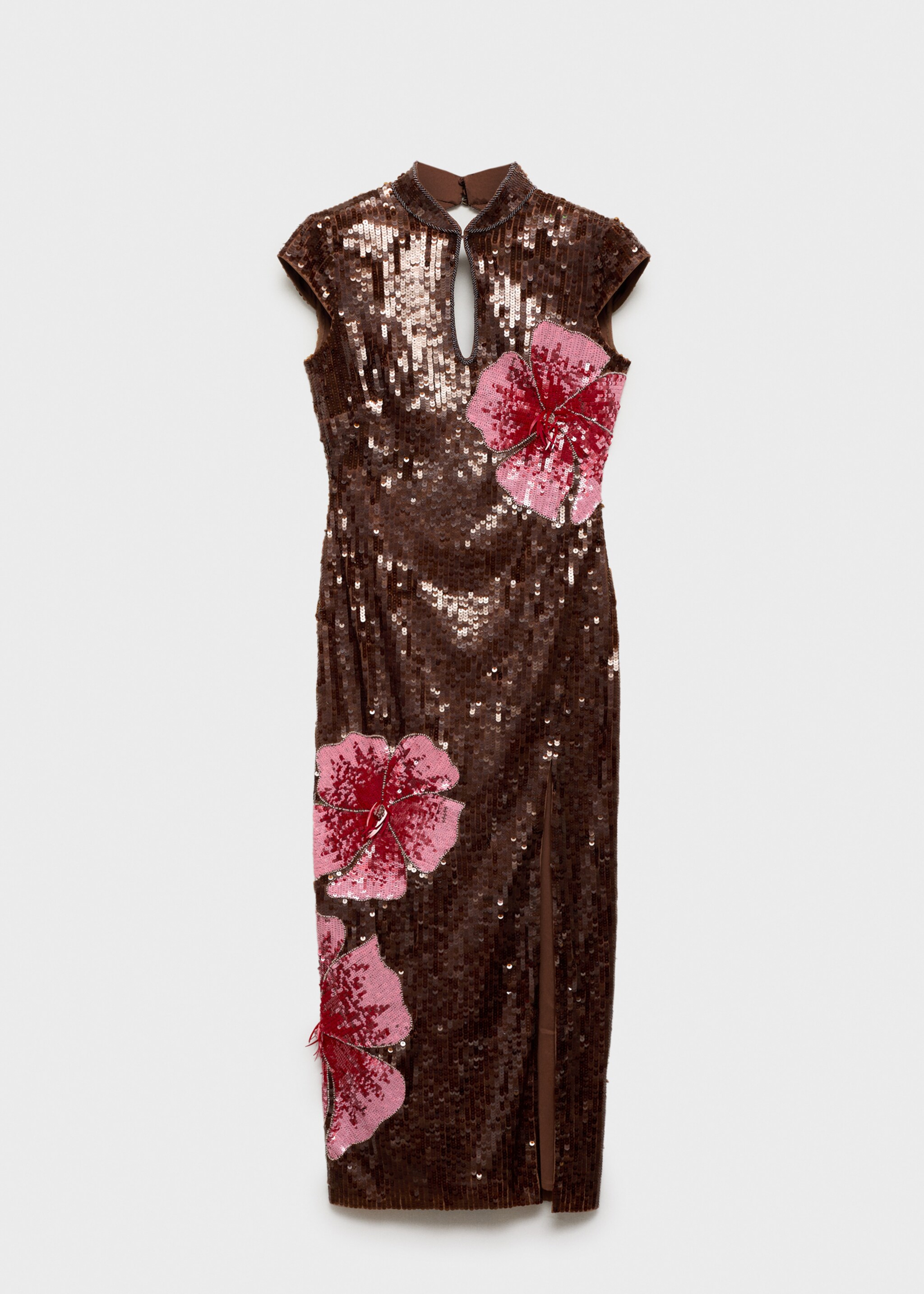 Robe motif fleuri paillettes - Article sans modèle