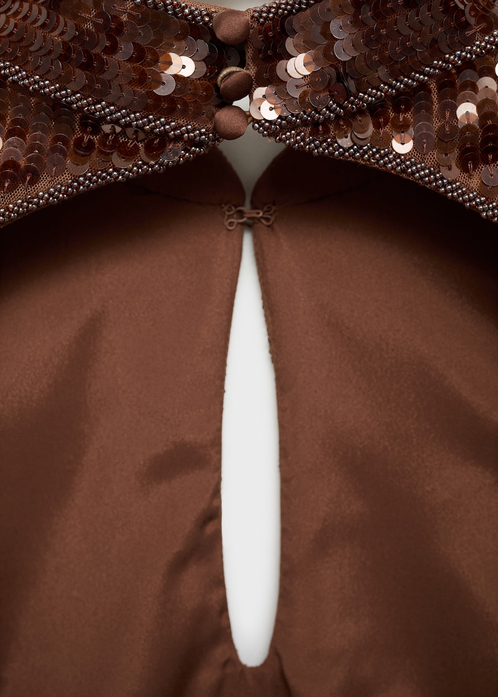 Dress with sequinned flower design