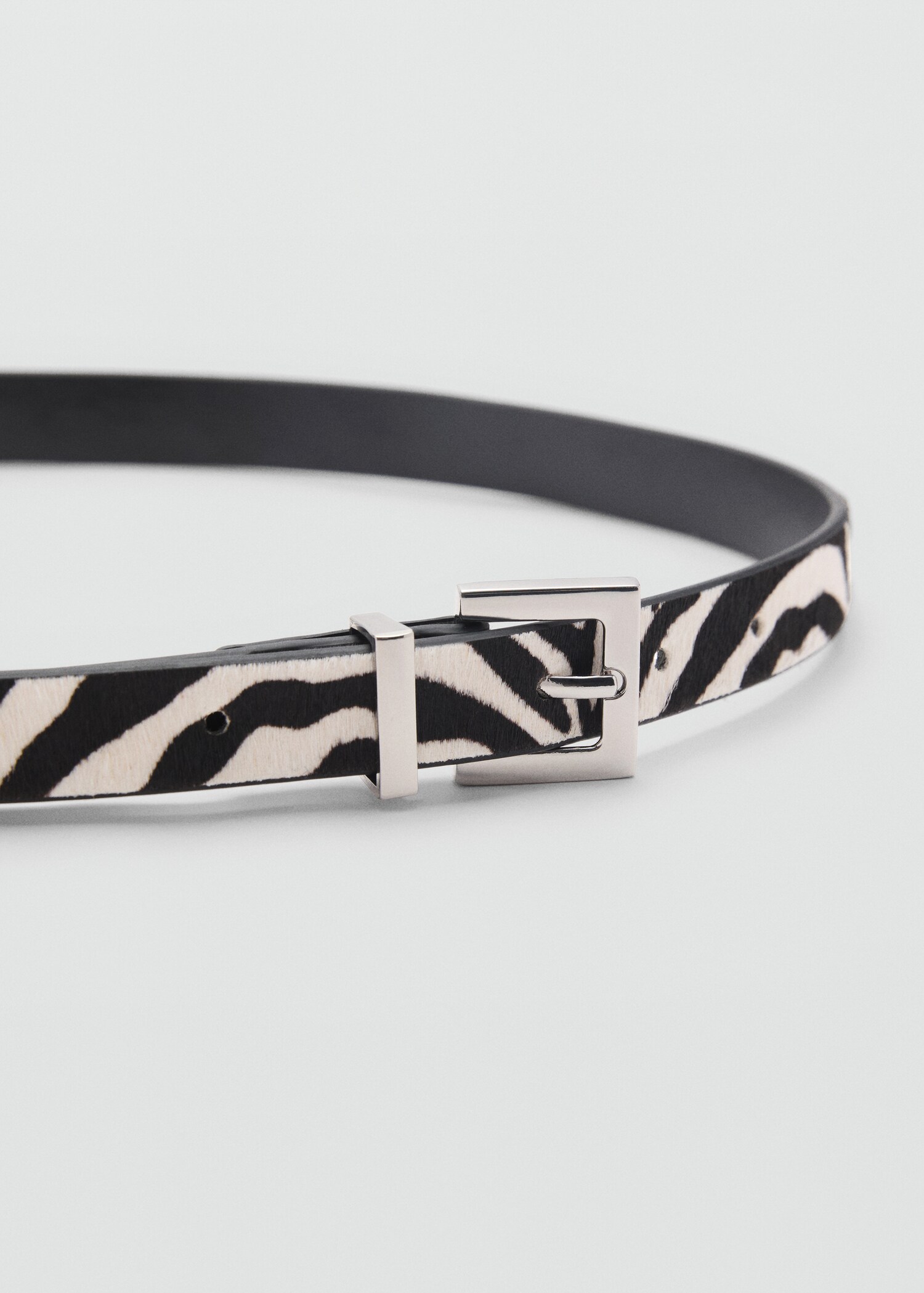 Ceinture en cuir aspect crushed pour femmes en Argent Ceinture en cuir aspect crushed pour femmes en Argent