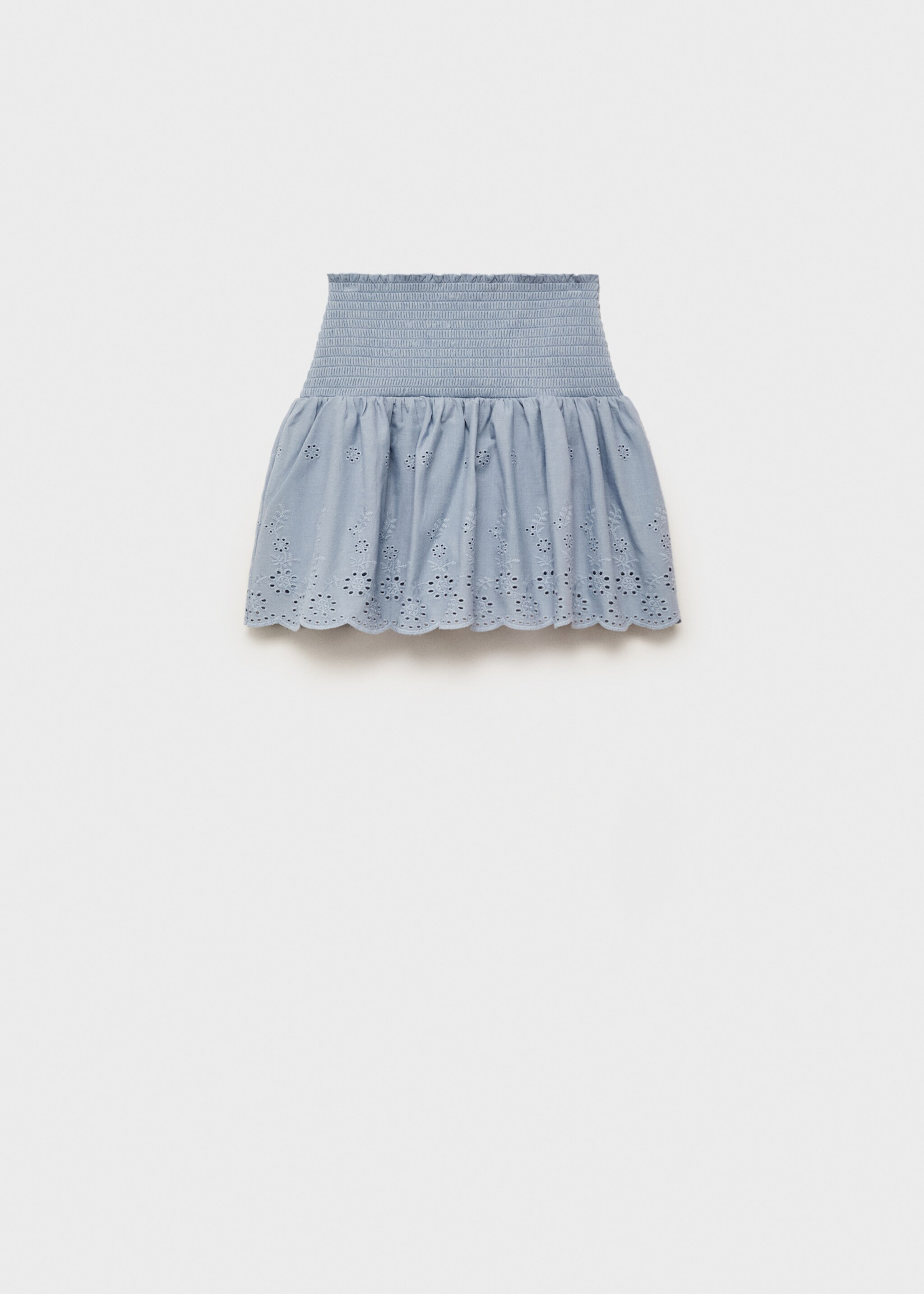 Swiss-embroidered ruffled skirt - Article without model