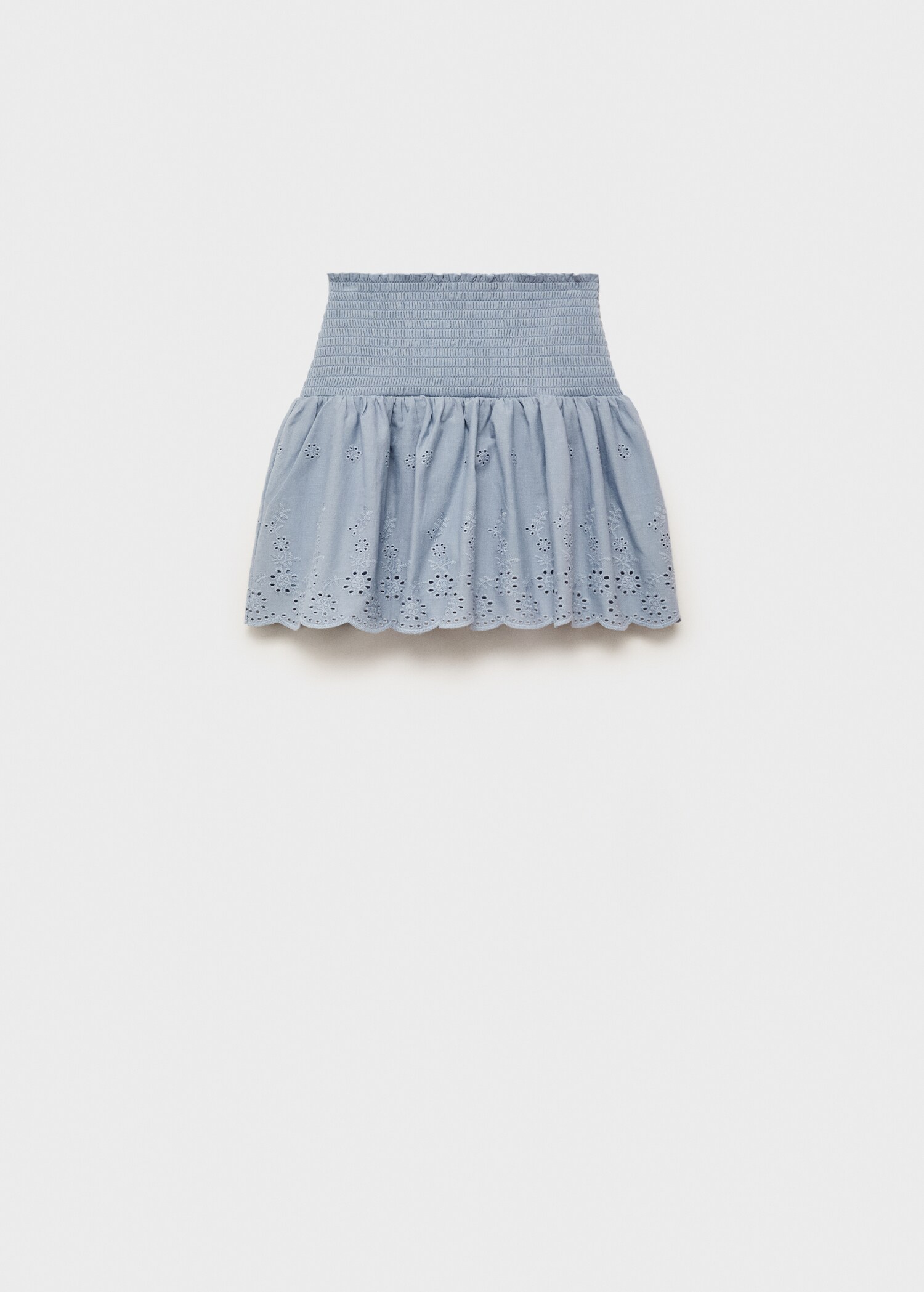 Swiss-embroidered ruffled skirt - Article without model
