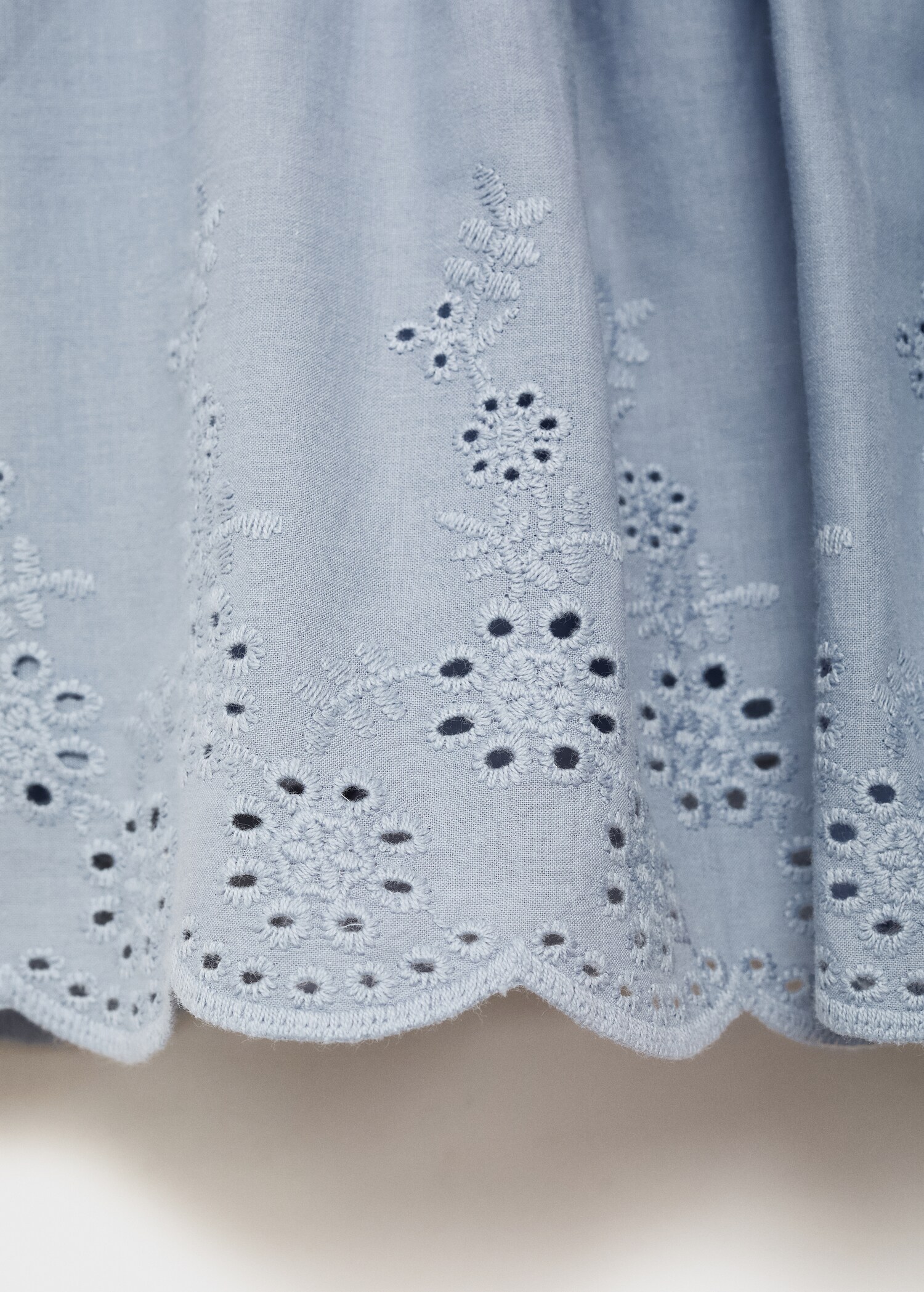 Swiss-embroidered ruffled skirt - Details of the article 0