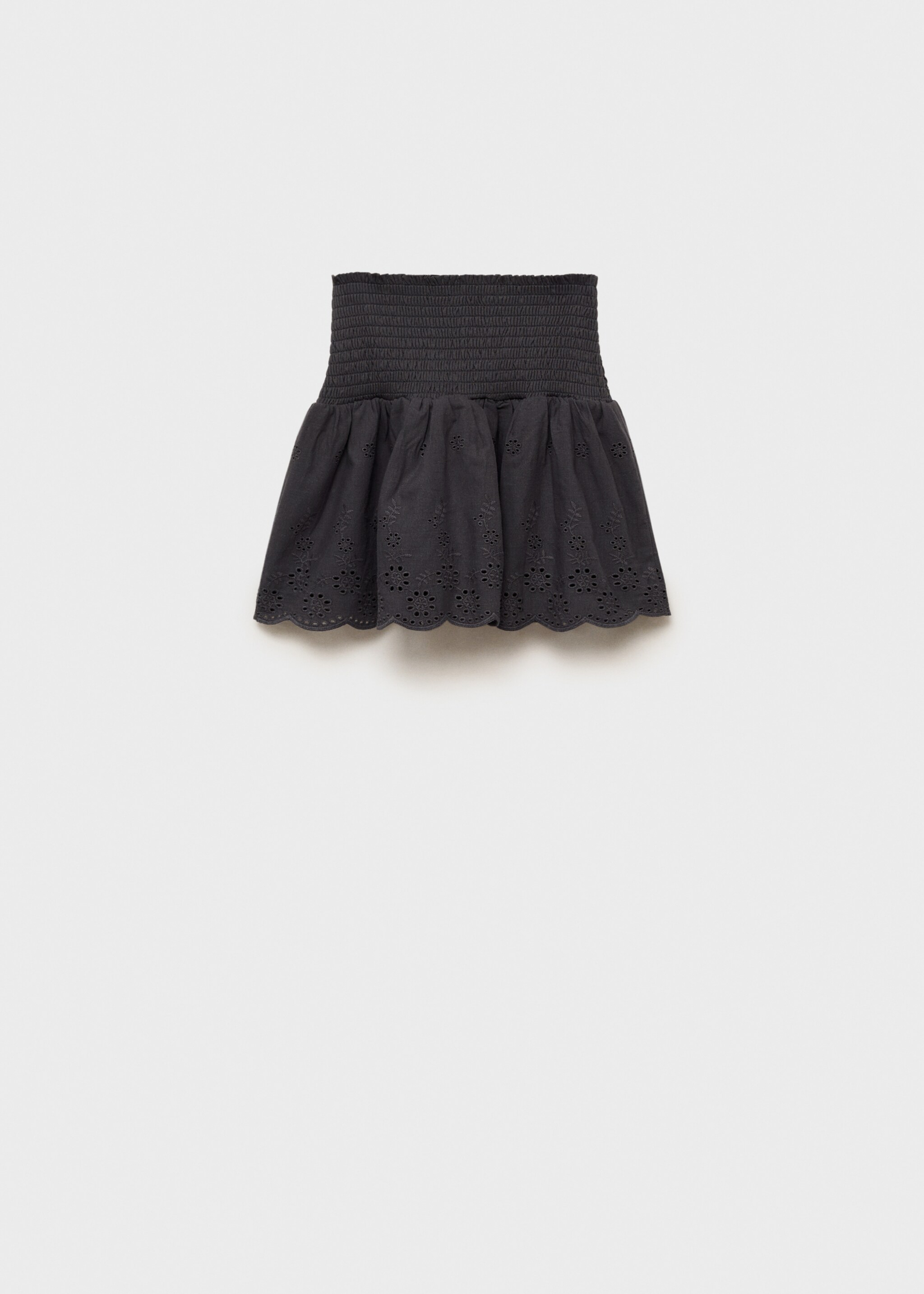 Swiss-embroidered ruffled skirt - Reverse of the article