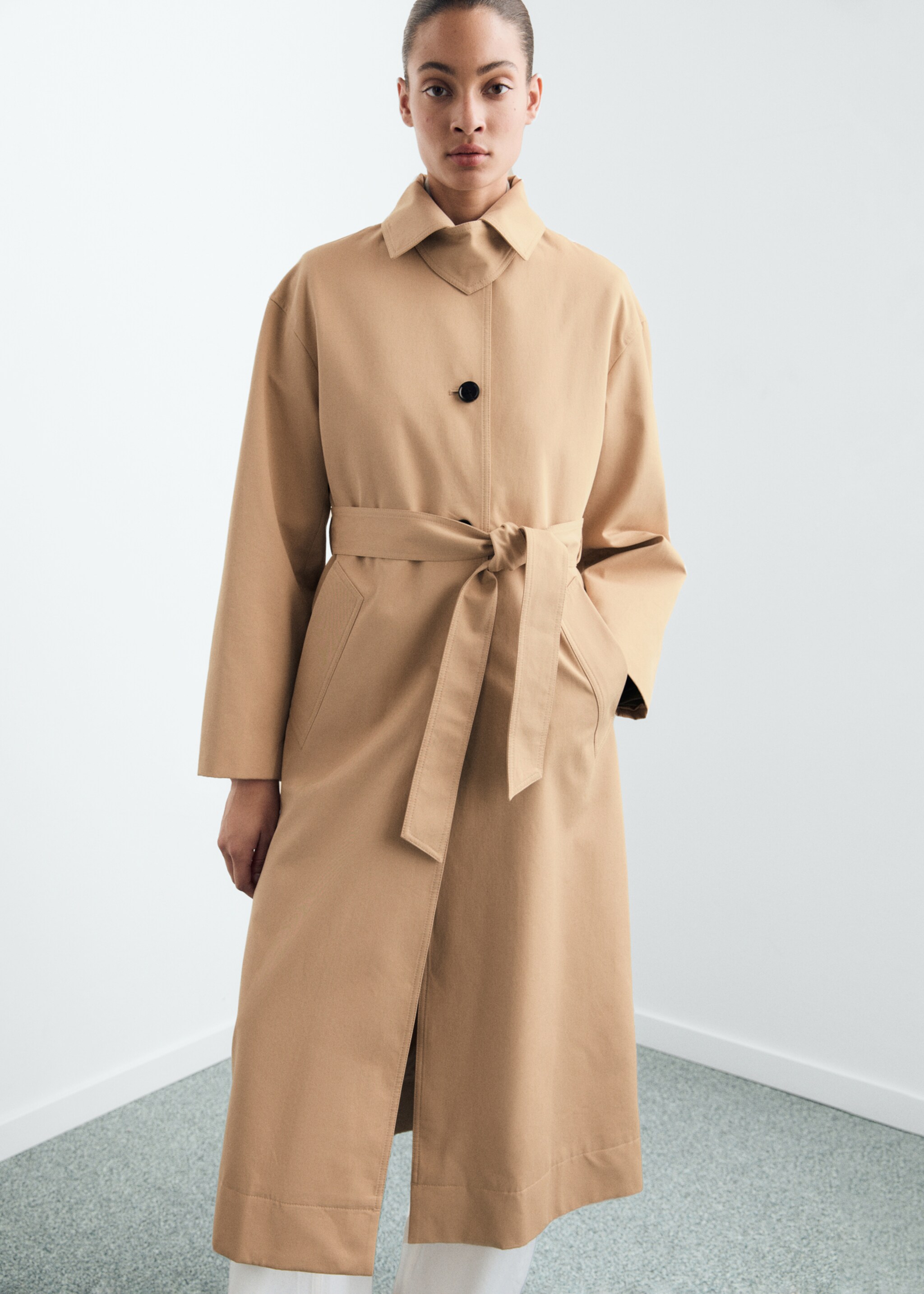 Belt long trench - Medium plane, Medium Brown. Ref: 87095948-00.