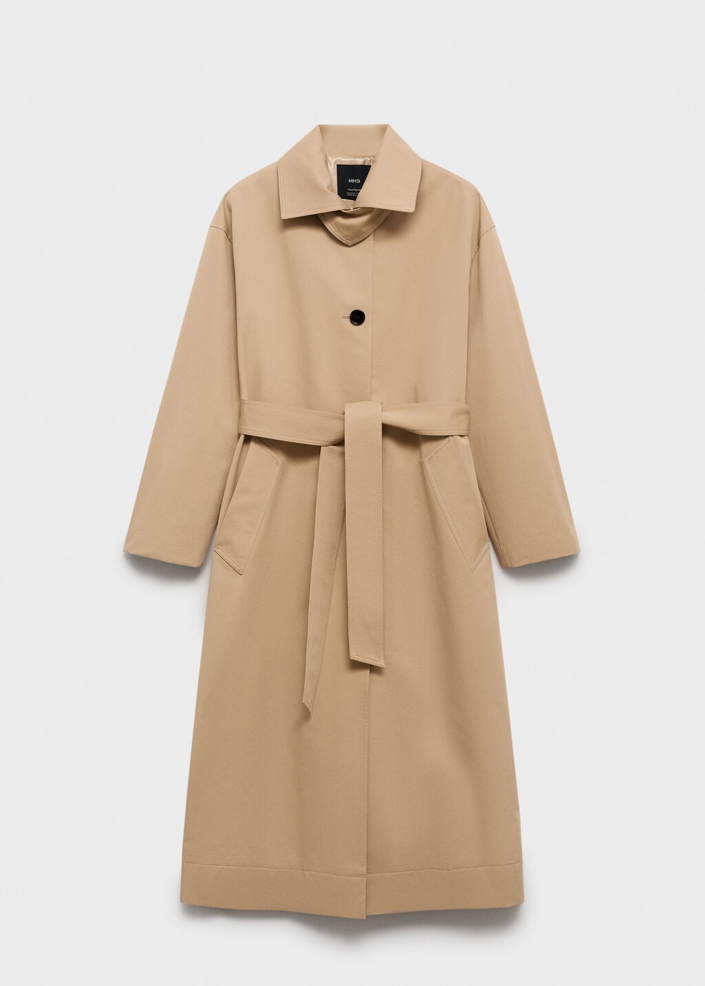 Oversized cotton trench coat - Women | MANGO Canada