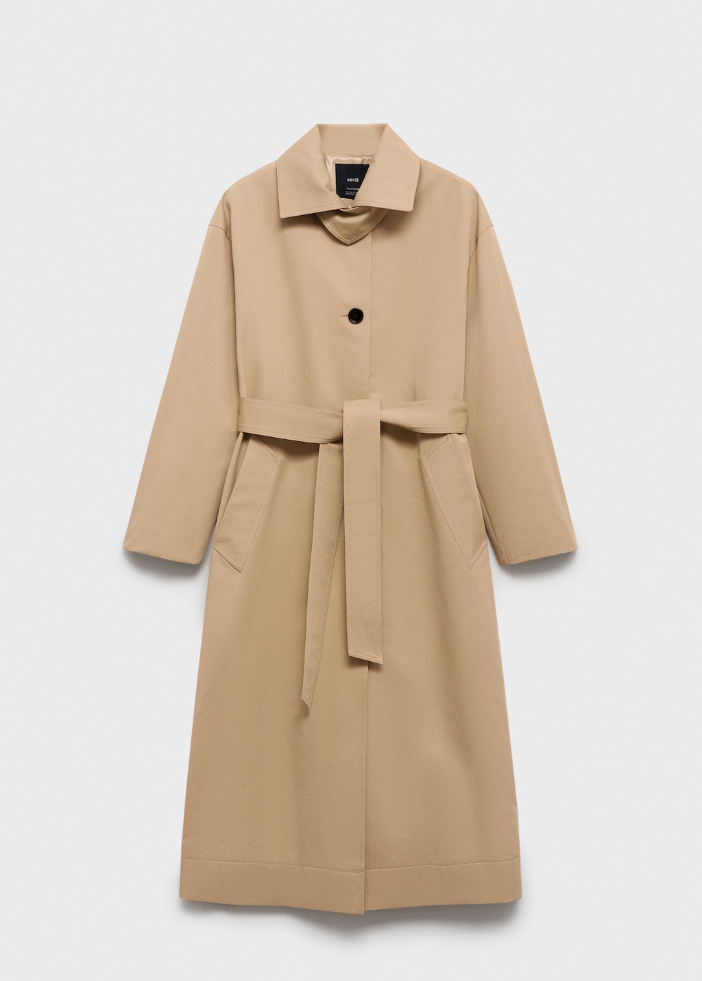 Long trench coat with belt