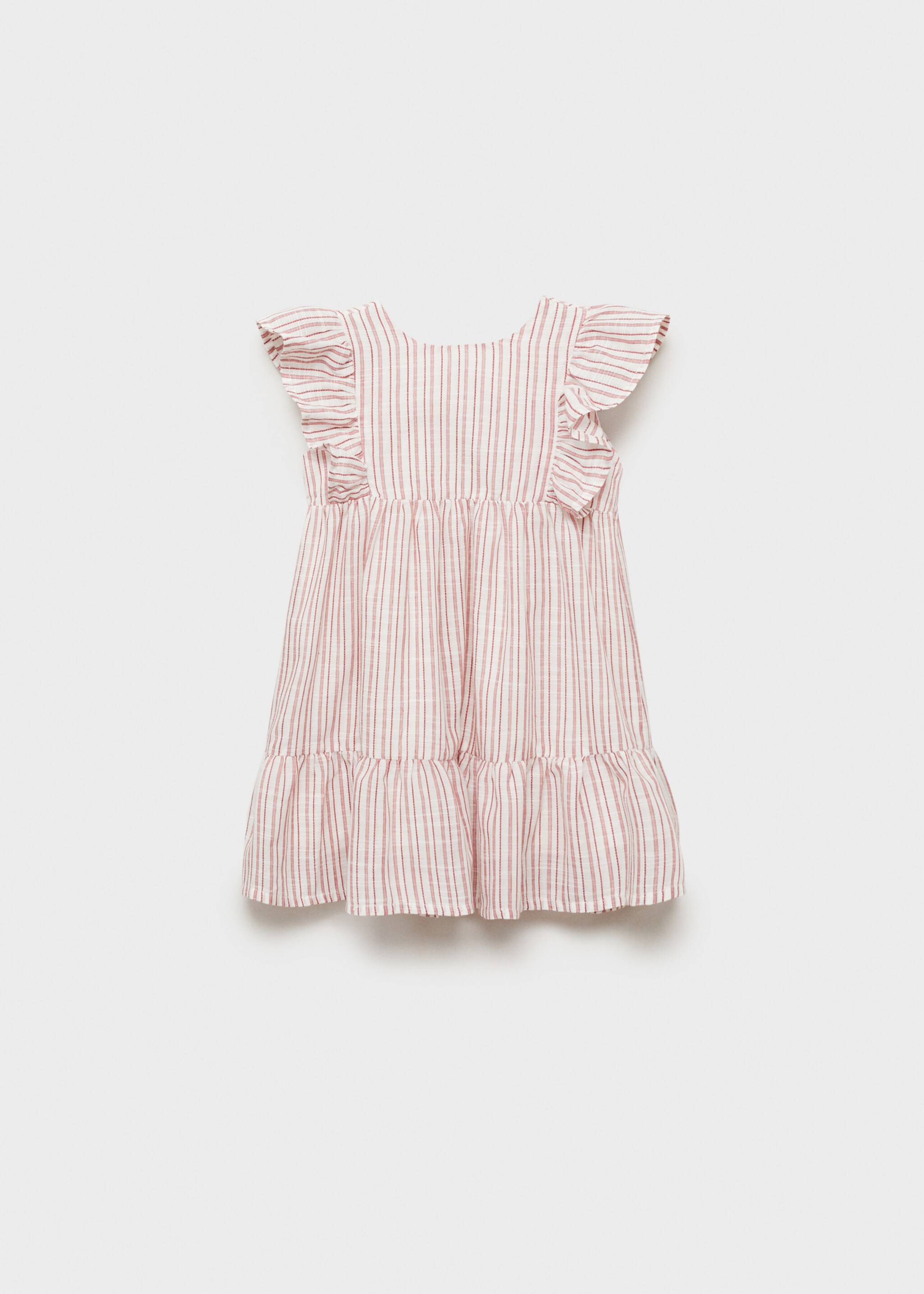 Gestreiftes Rüschenkleid - Rückseite des Artikels