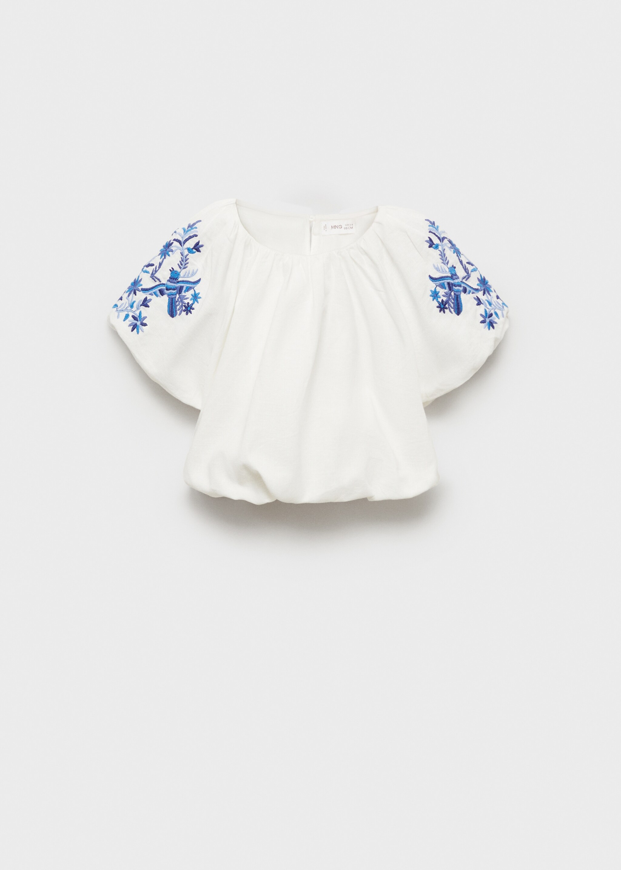 Blouse brodée manches bouffantes - Article sans modèle