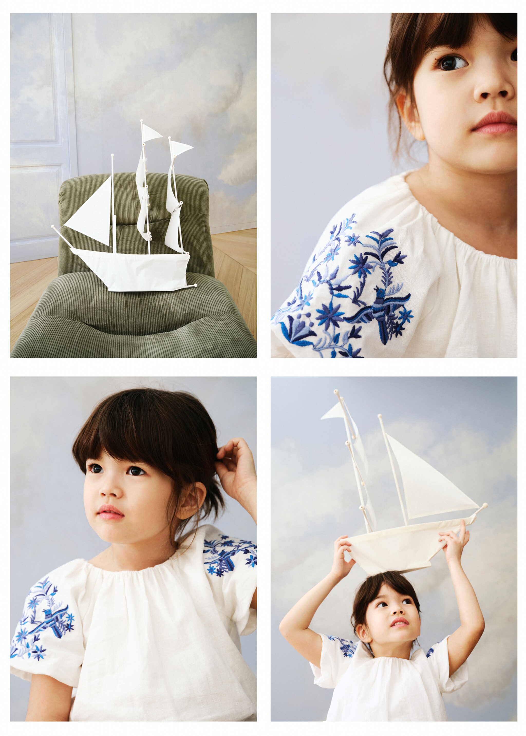 Blouse brodée manches bouffantes - Détail de l'article 5