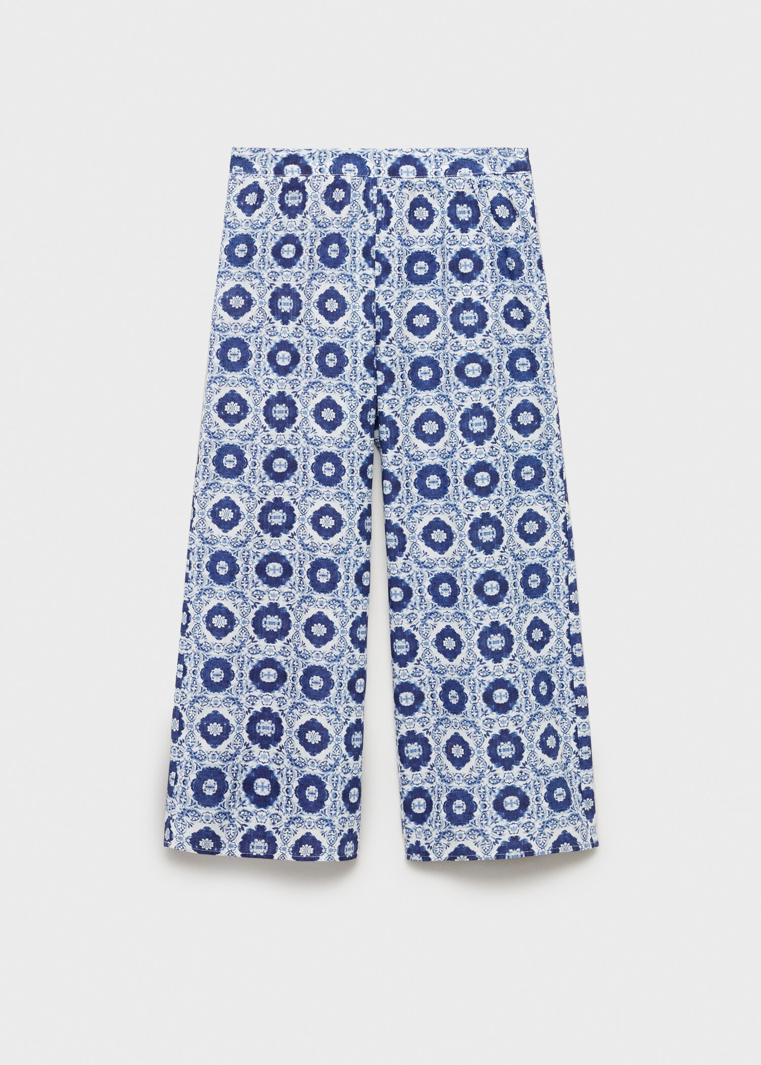 Printed straight trousers - Article without model