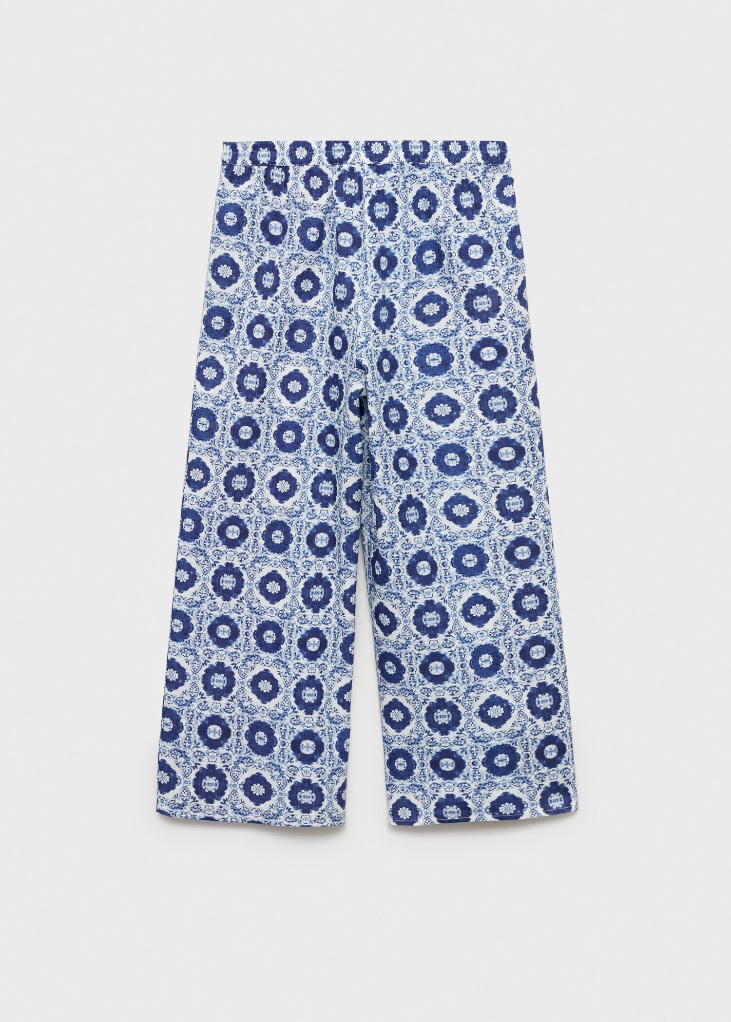 Printed straight trousers - Reverse of the article