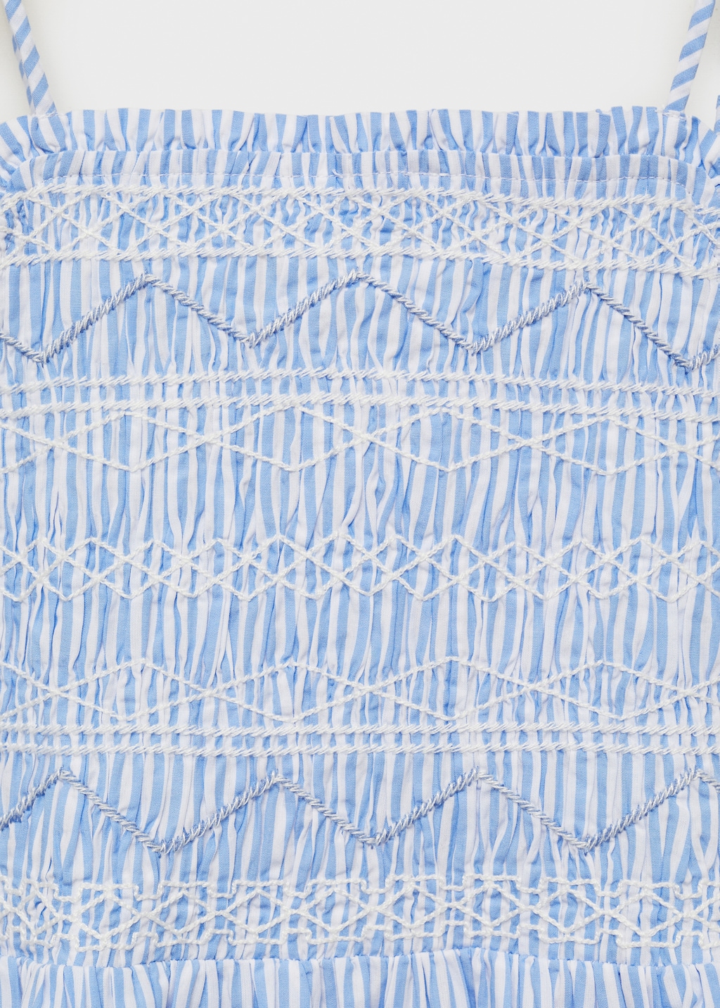 Striped gathered dress