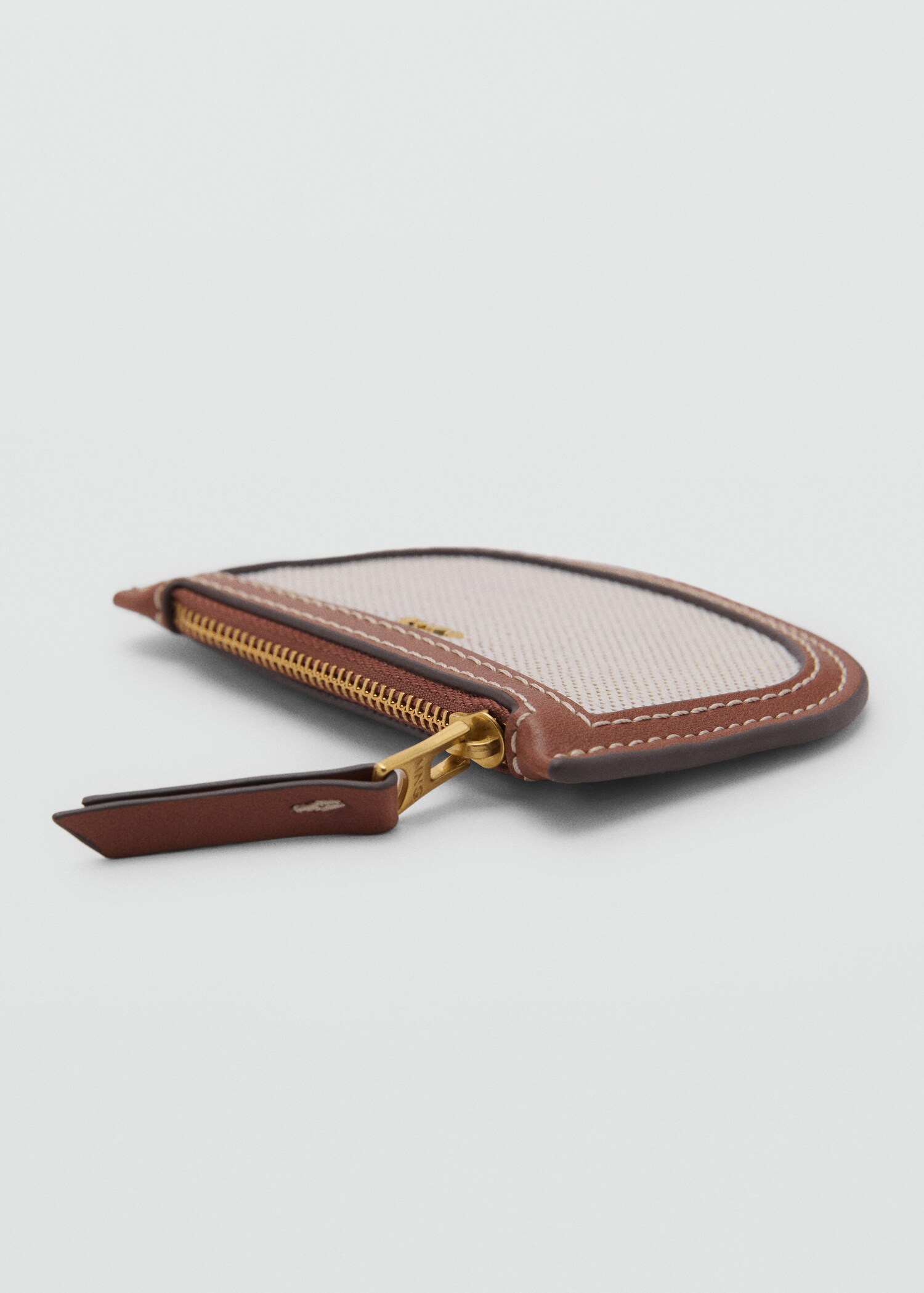 Porte-cartes mini ovale en toile - Plan moyen