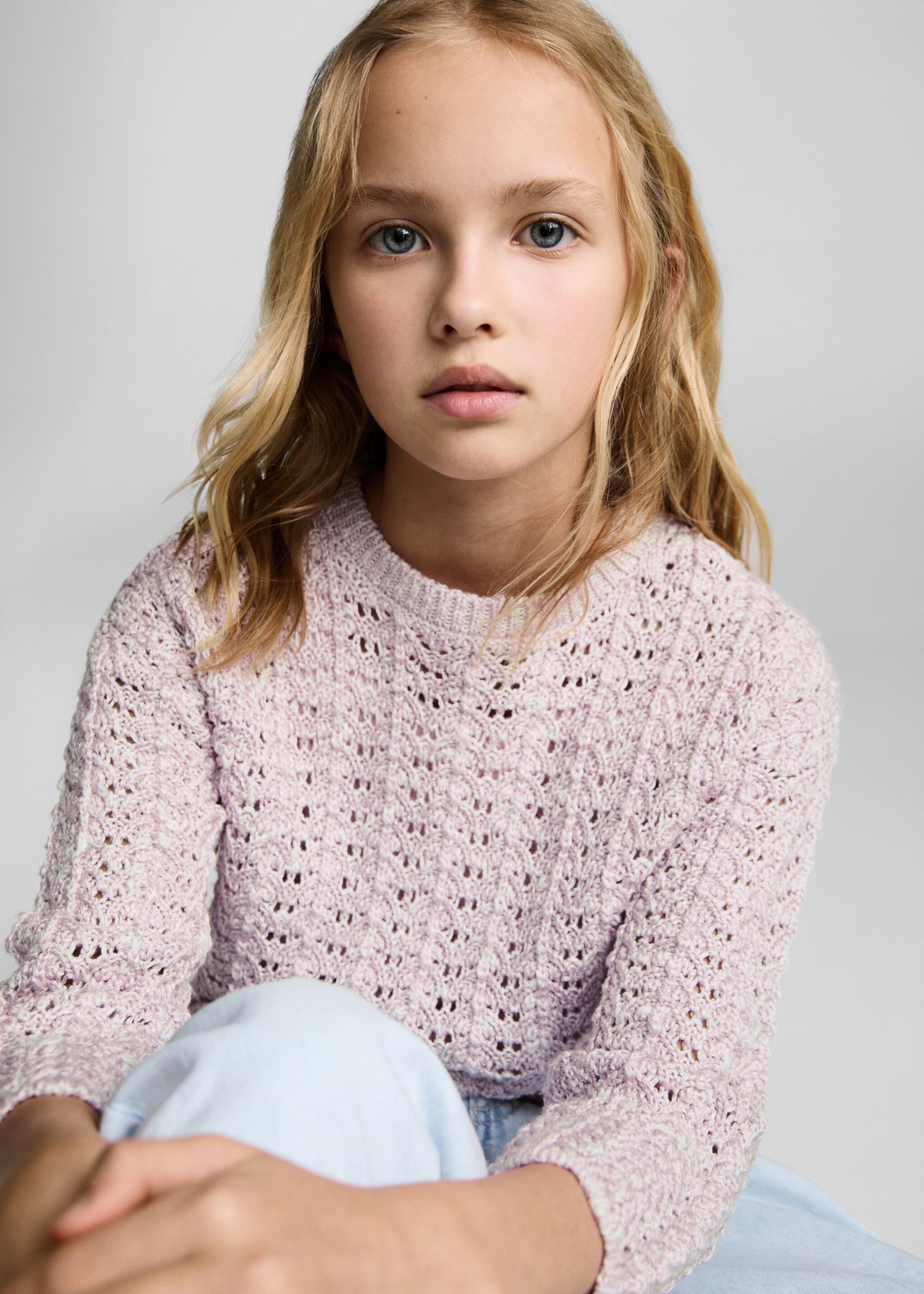 Pullover mit Lochstrickmuster - Detail des Artikels 1