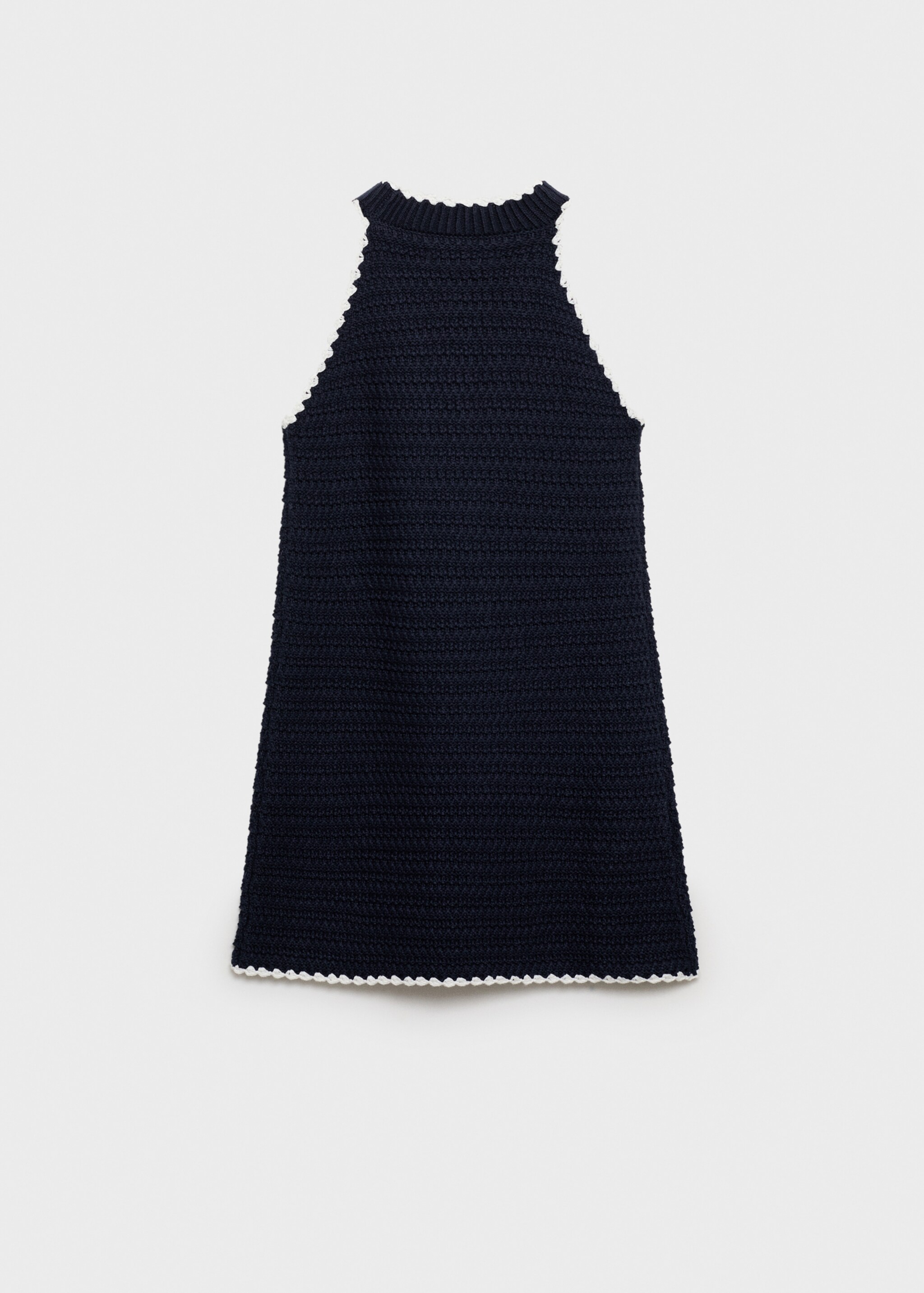 Contrast ribbed knit dress - Reverse of the article