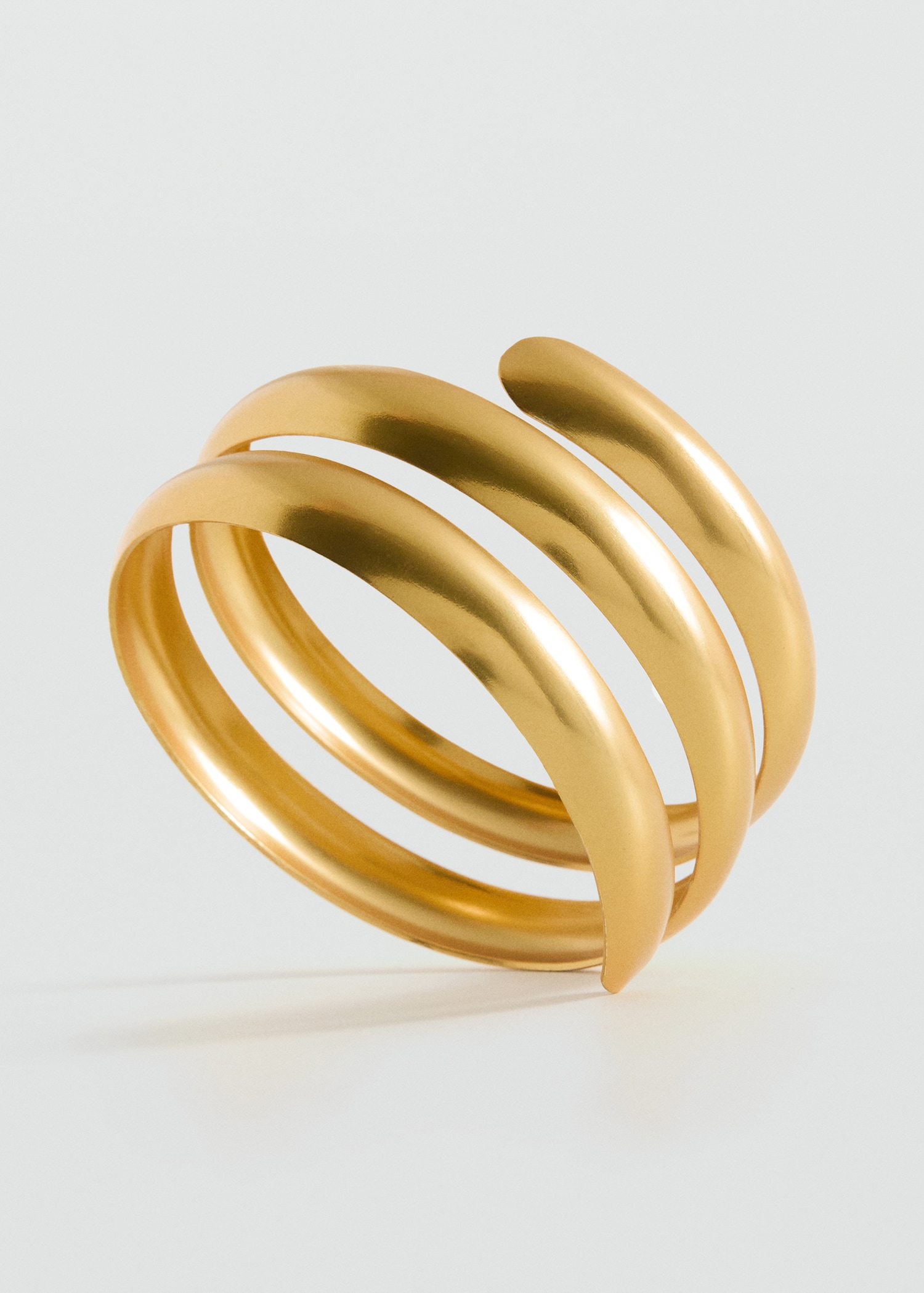 Spiral rigid bracelet - Medium plane