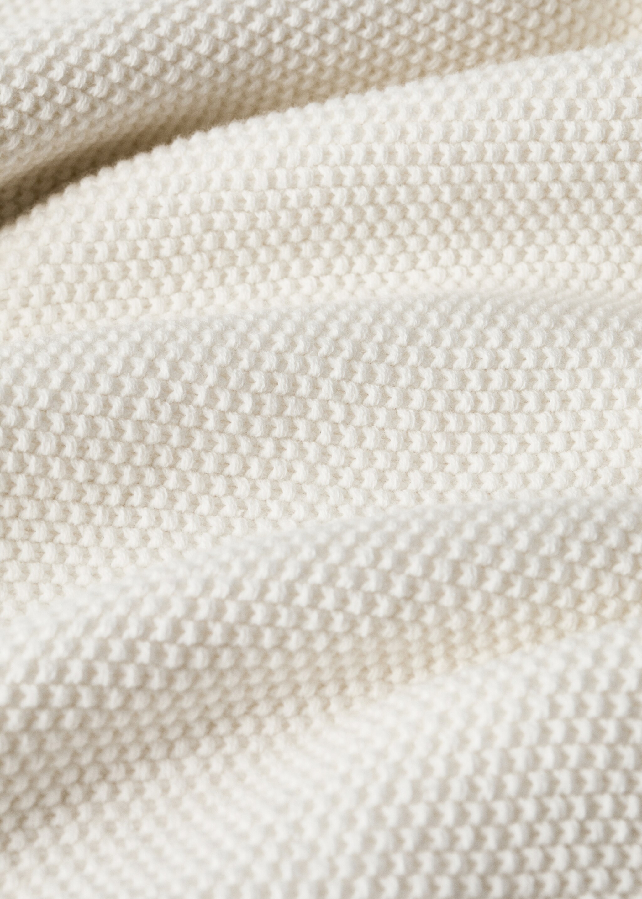 Cotton knitted children's blanket with crochet trim - Details of the article 1
